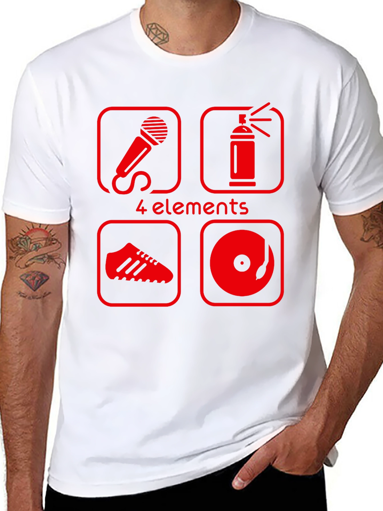 4 Elements Hip Hop T-Shirt - Black