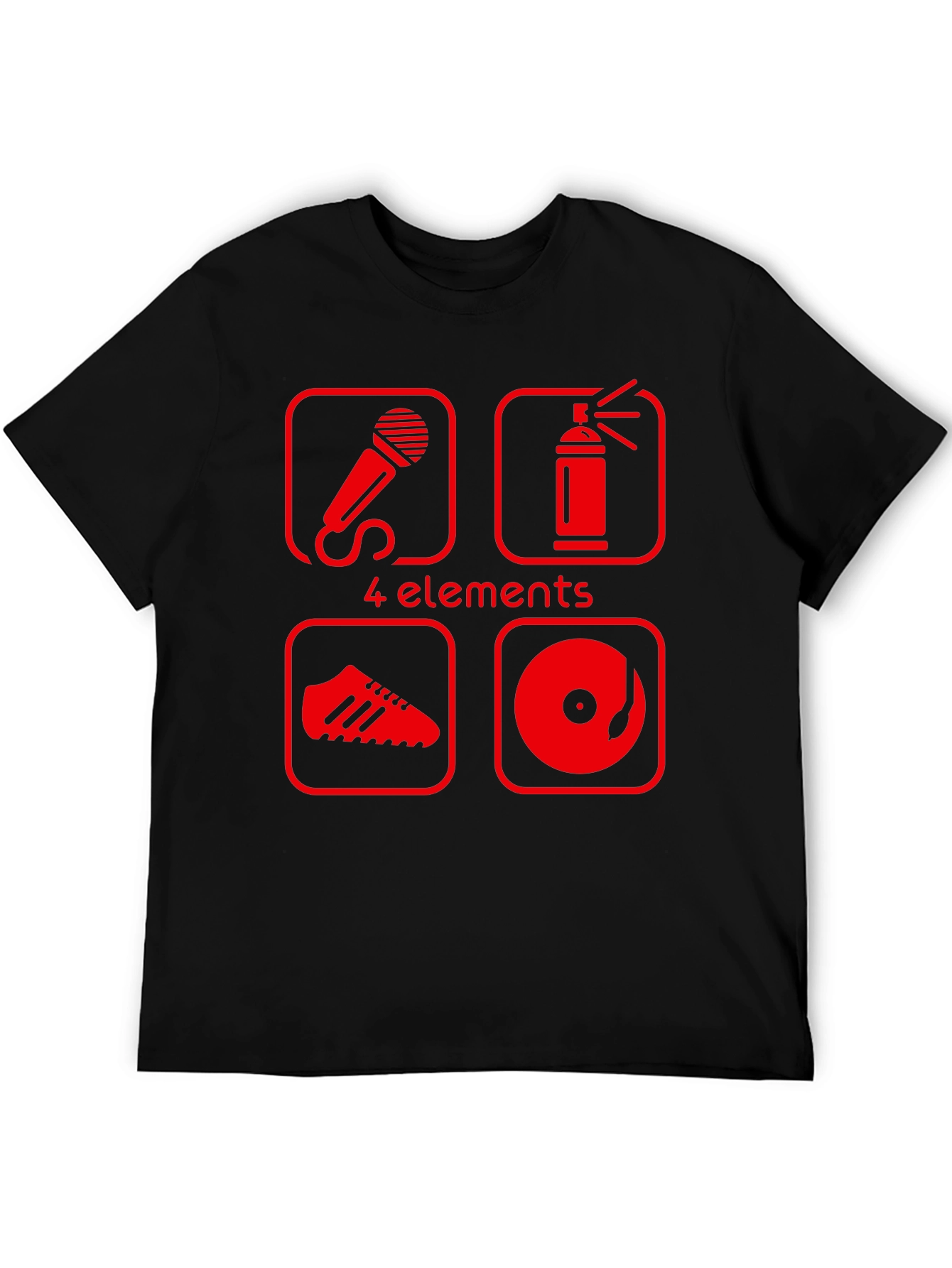4 Elements Hip Hop T-Shirt - Black
