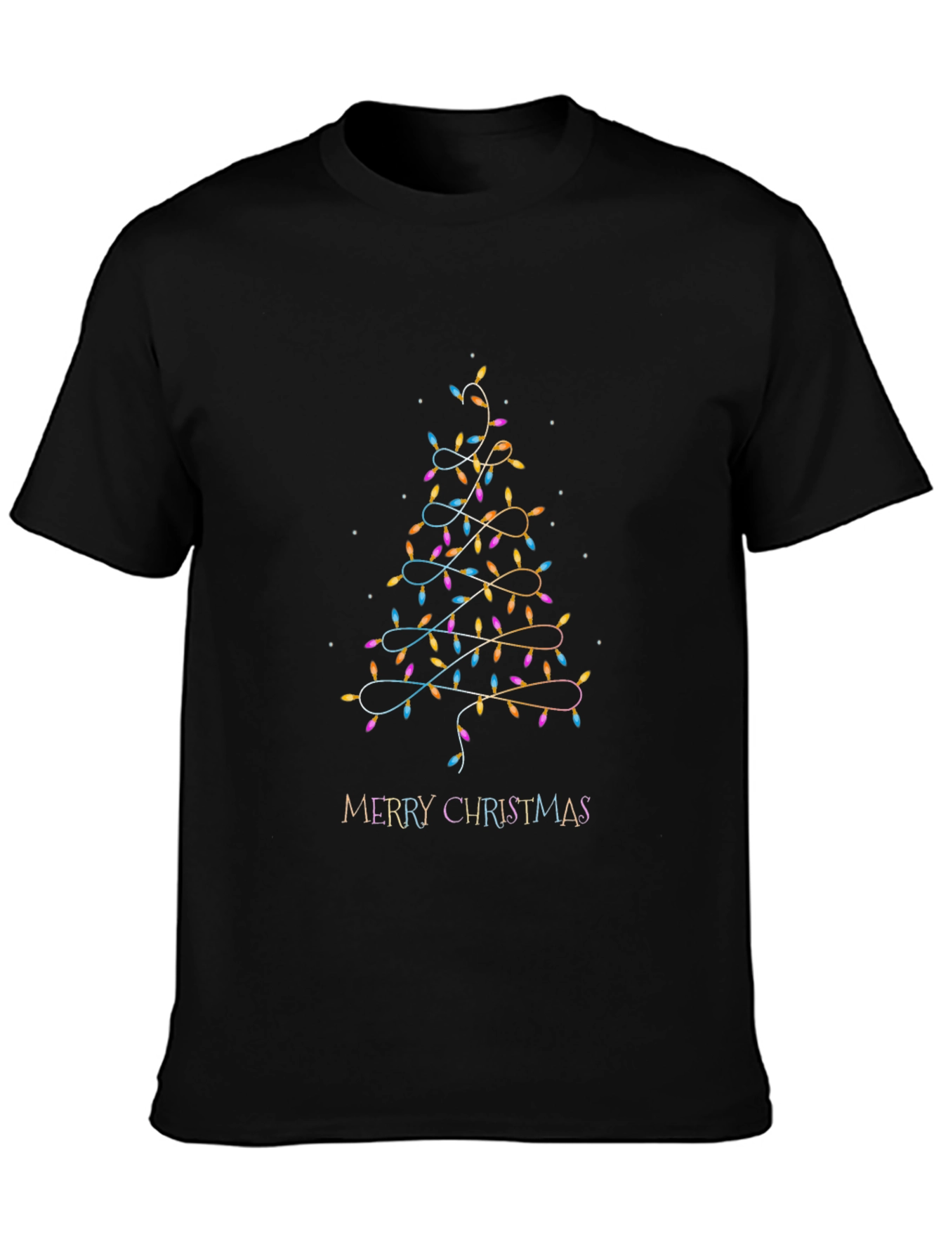 Festive Christmas Tree Lights Graphic Tee