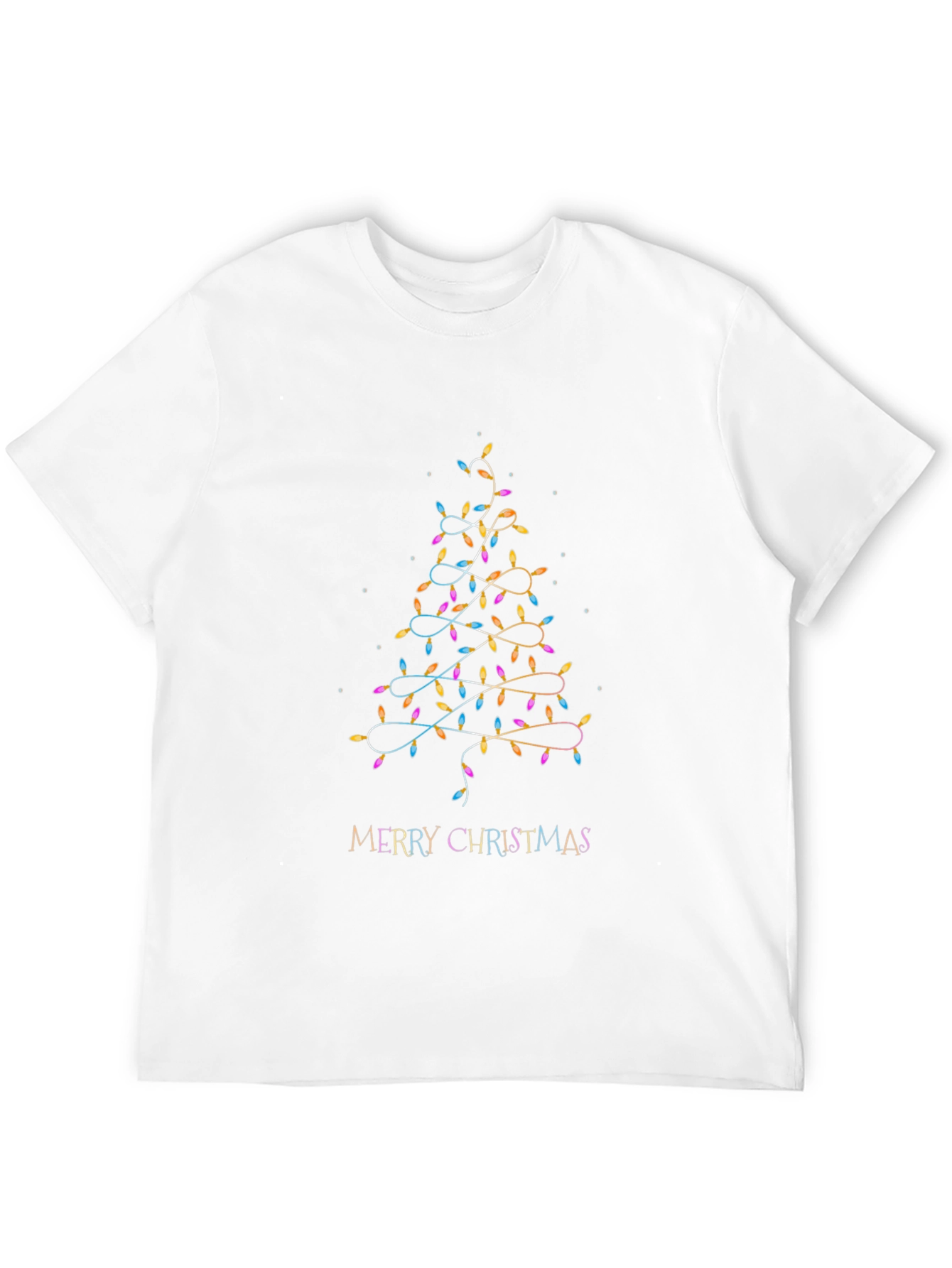 Festive Christmas Tree Lights Graphic Tee