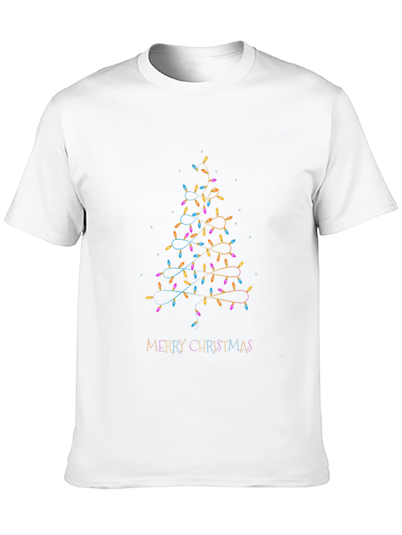 Festive Christmas Tree Lights Graphic Tee