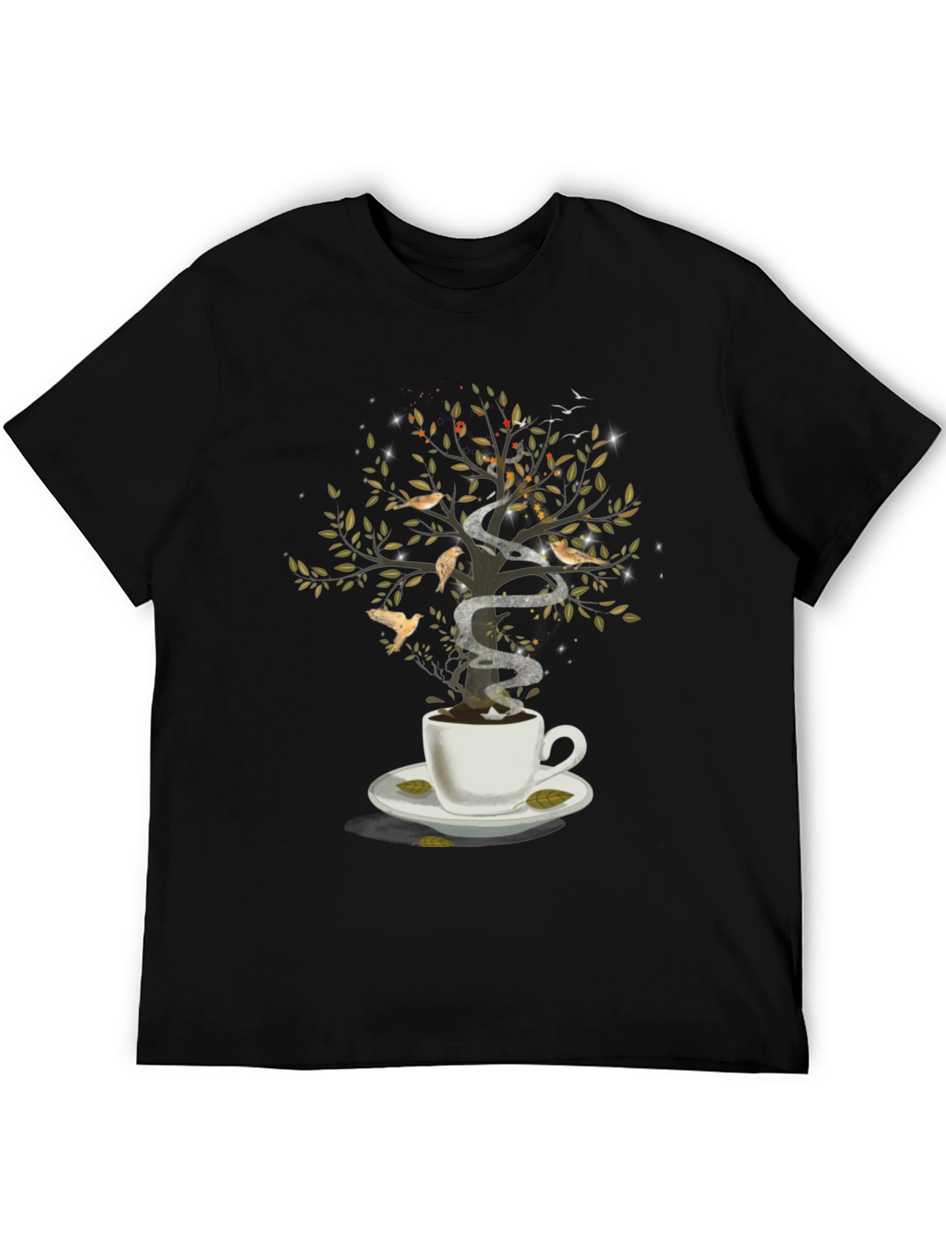 Coffee Cup Tree T-Shirt - Nature and Coffee Lovers