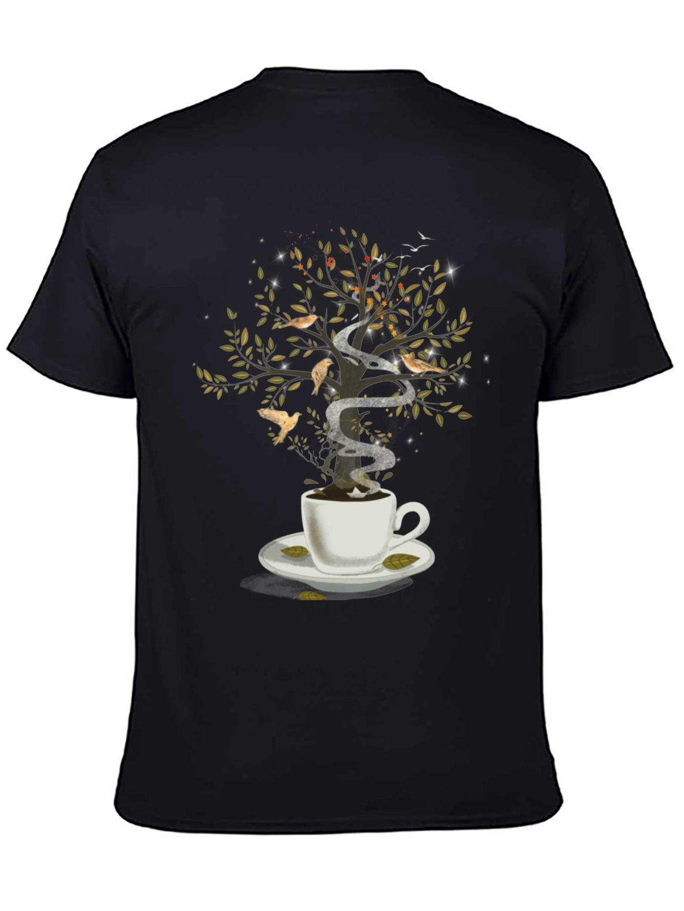 Coffee Cup Tree T-Shirt - Nature and Coffee Lovers
