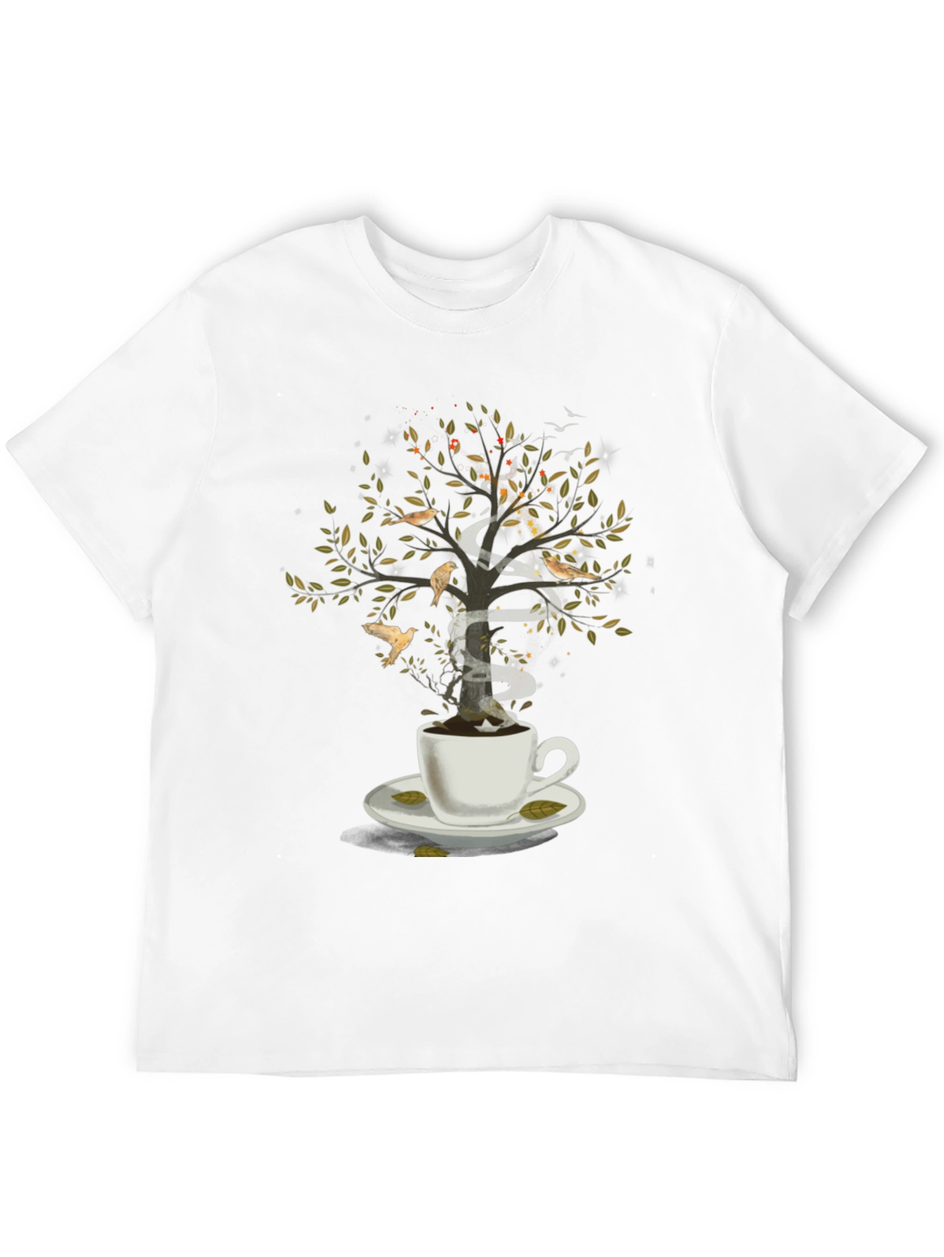 Coffee Cup Tree T-Shirt - Nature and Coffee Lovers