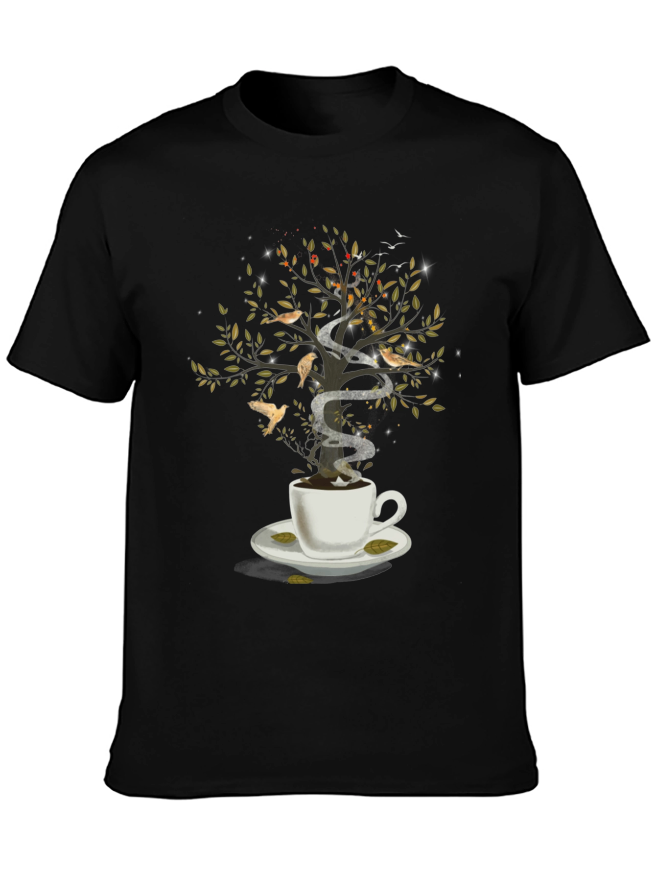 Coffee Cup Tree T-Shirt - Nature and Coffee Lovers