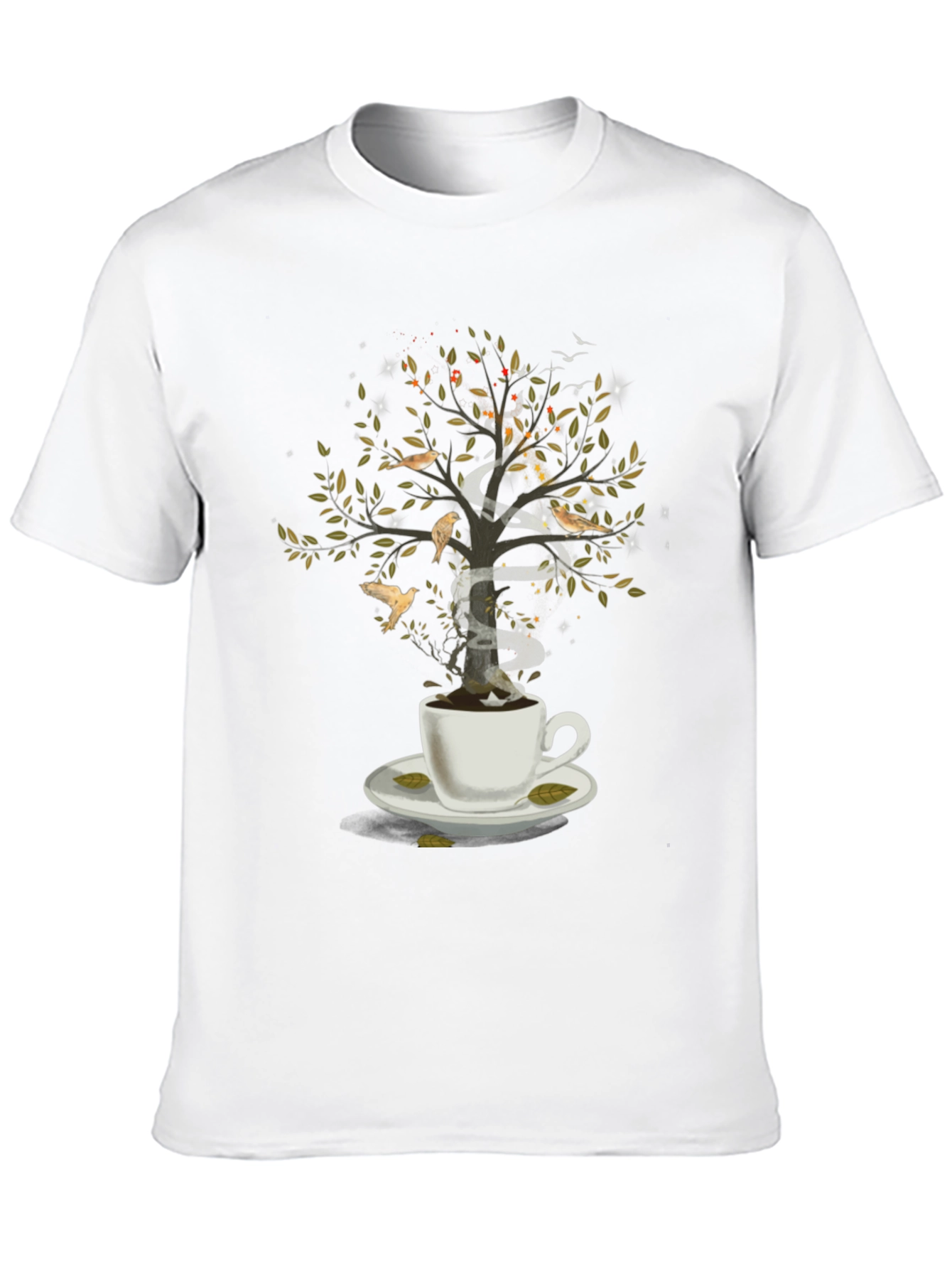 Coffee Cup Tree T-Shirt - Nature and Coffee Lovers