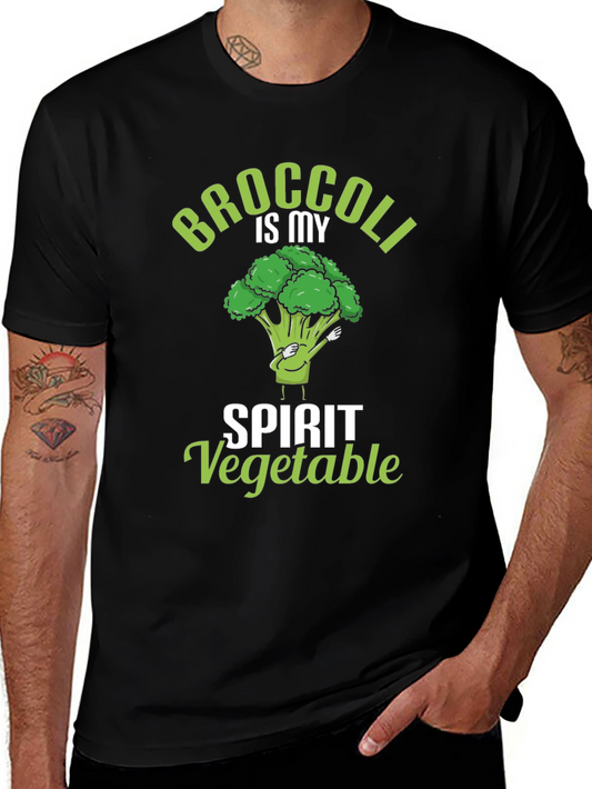 Broccoli is My Spirit Vegetable Black T-Shirt