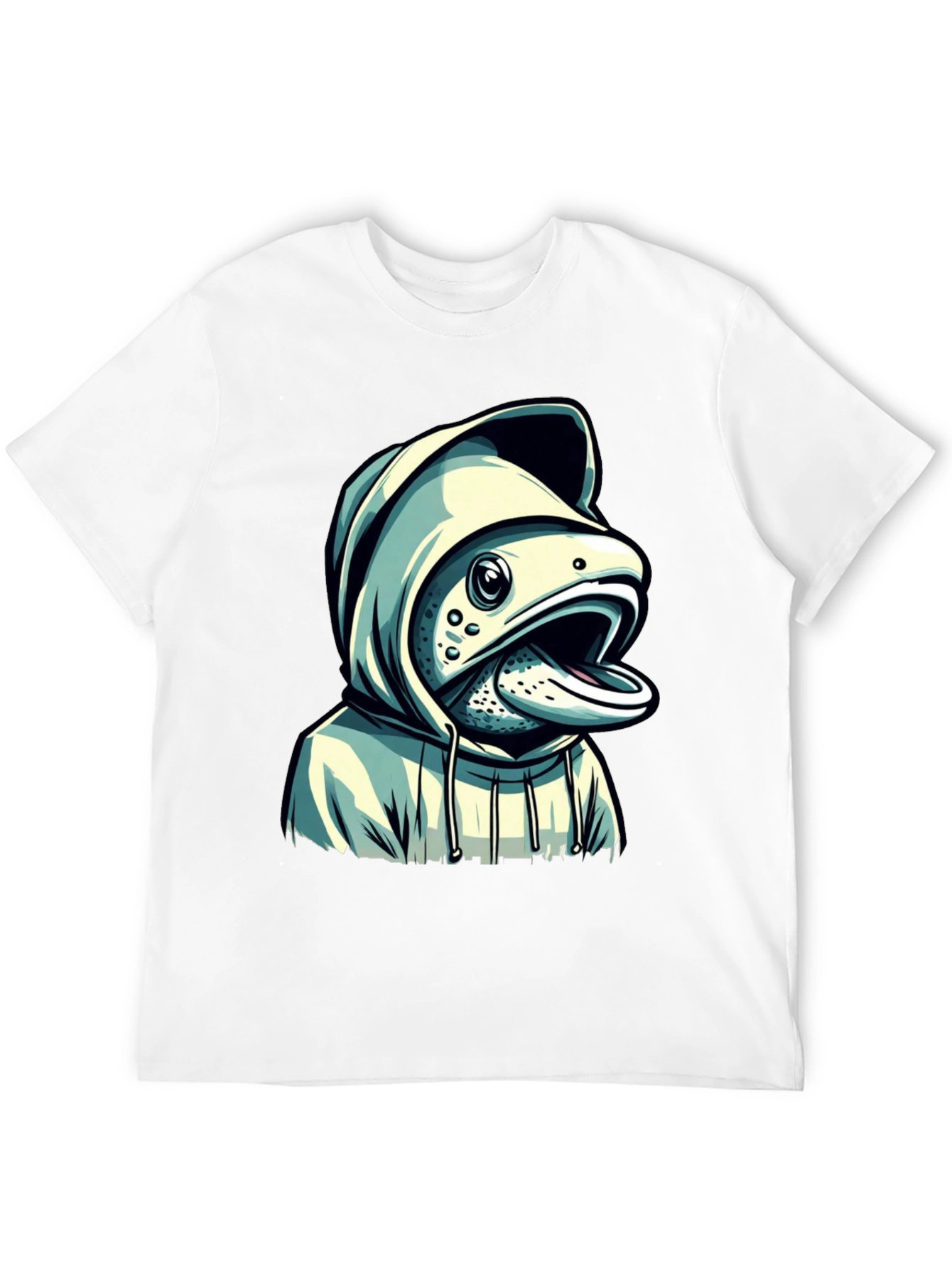 Hooded Fish Graphic T-Shirt