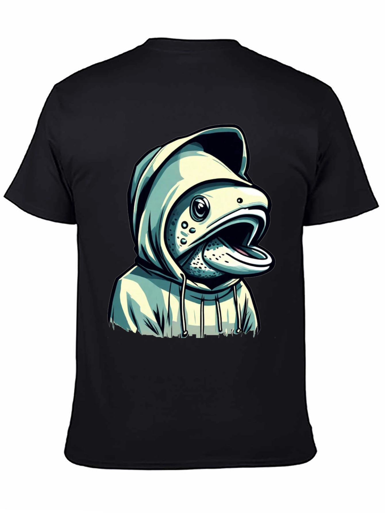 Hooded Fish Graphic T-Shirt
