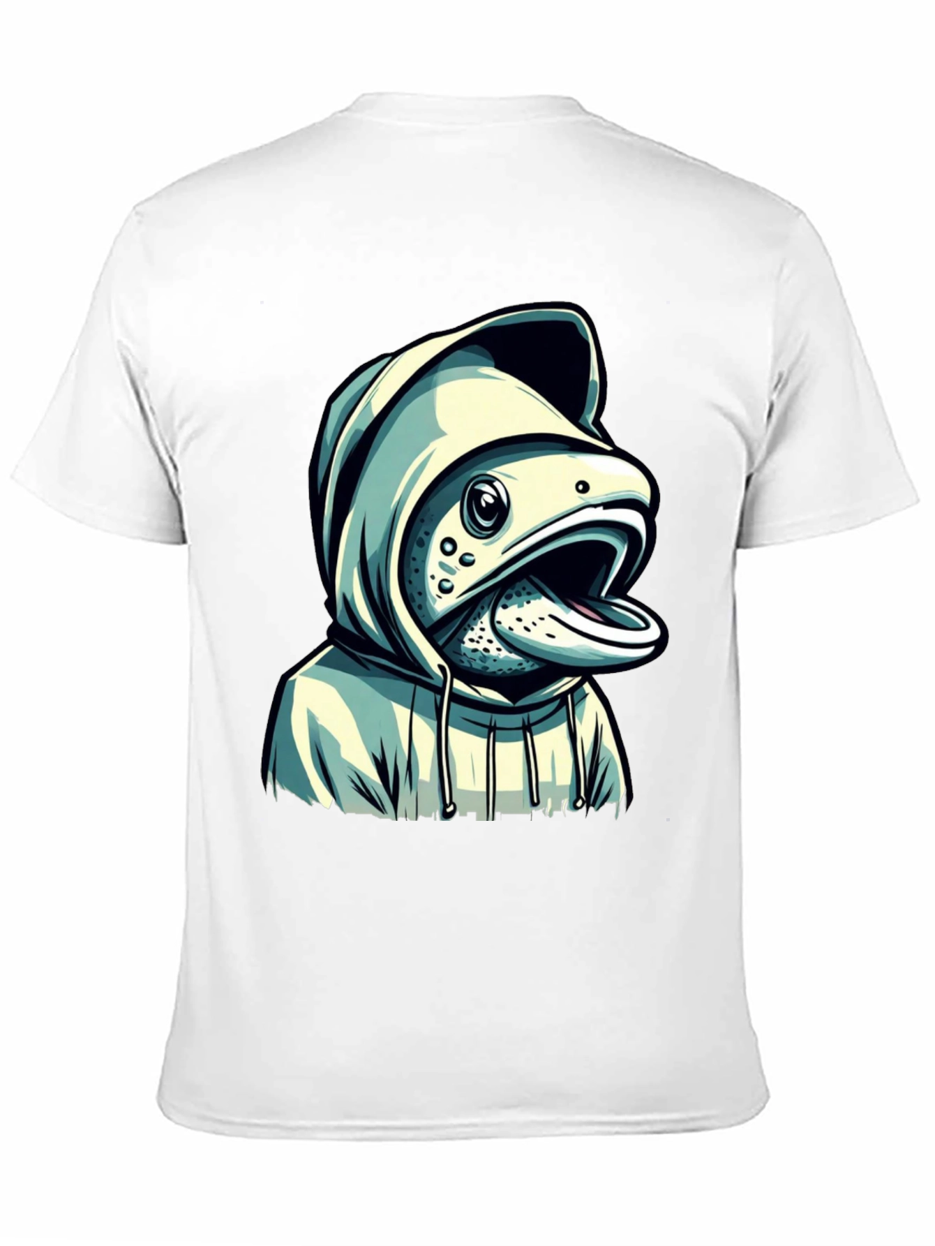 Hooded Fish Graphic T-Shirt