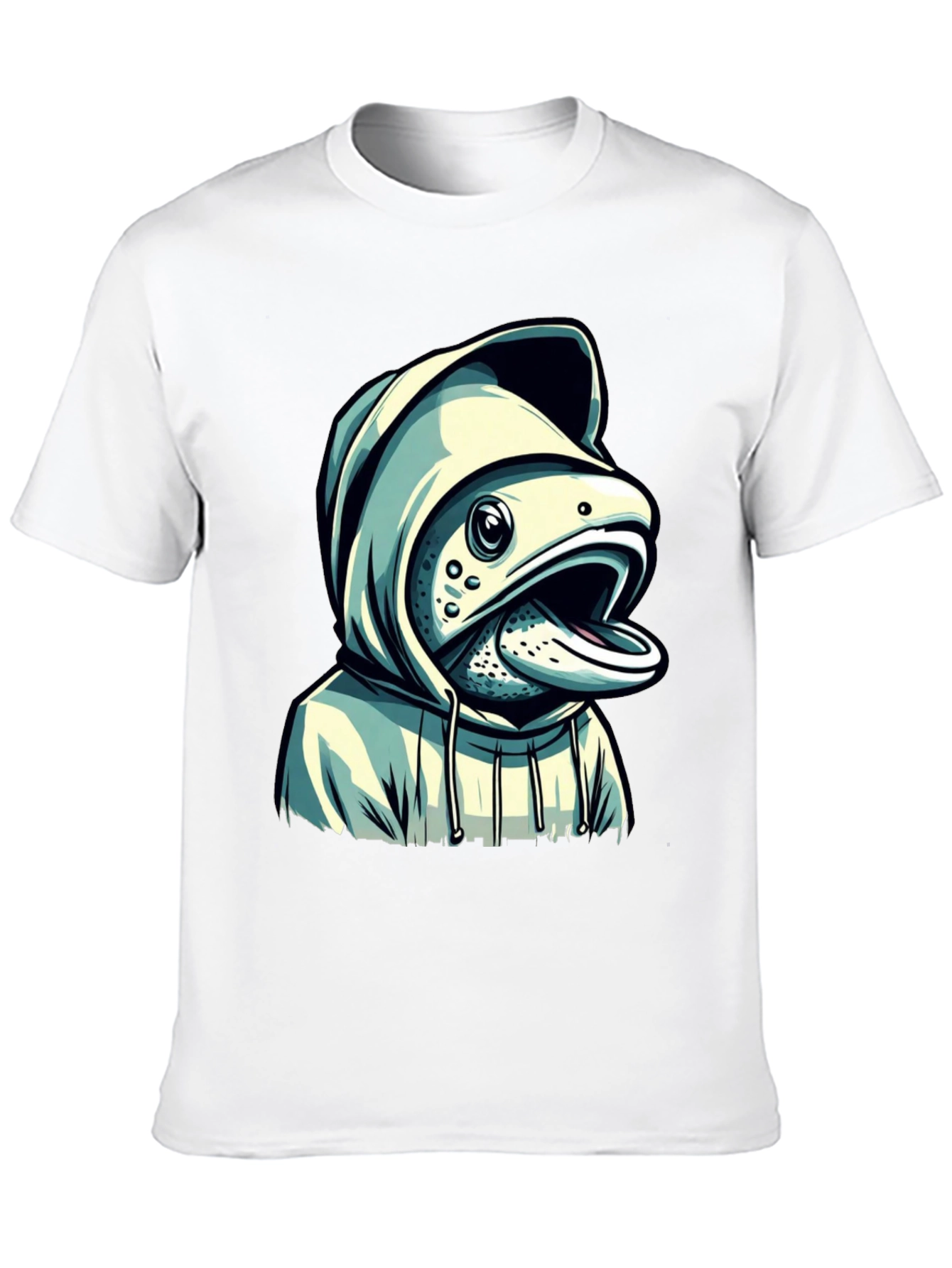 Hooded Fish Graphic T-Shirt