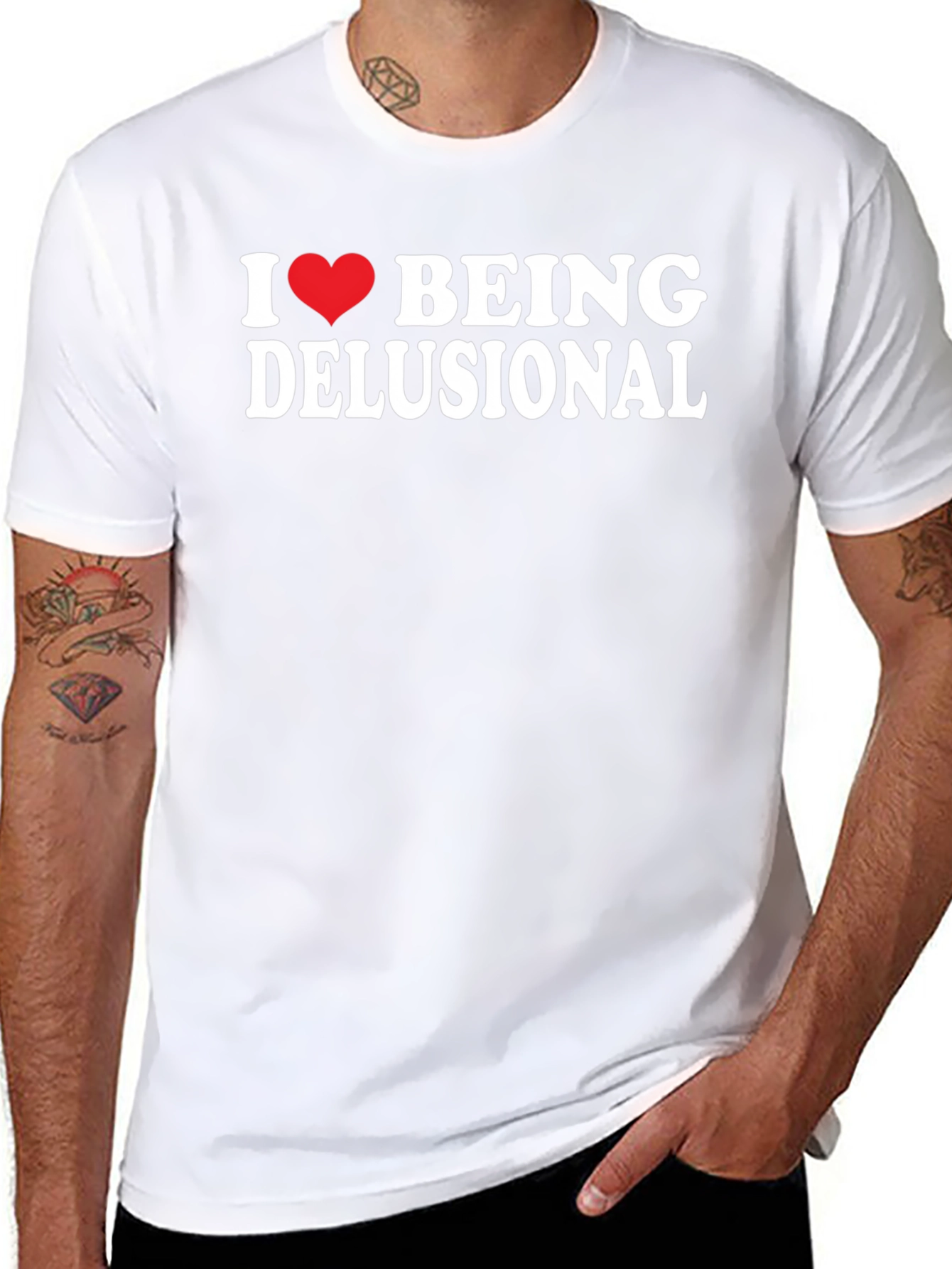 I Heart Being Delusional T-Shirt - Funny Sarcastic Tee
