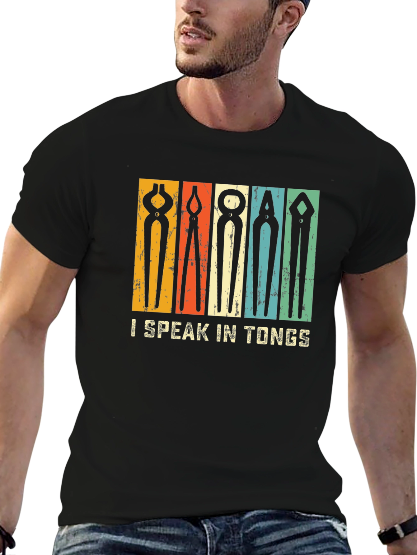 I Speak In Tongs Graphic Tee - Blacksmithing T-Shirt