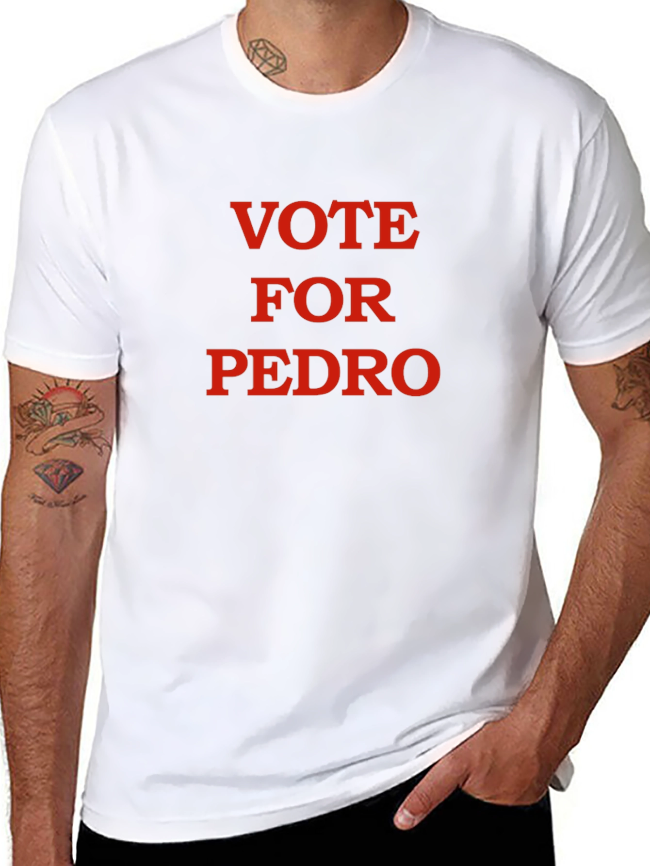 Vote For Pedro Black T-Shirt