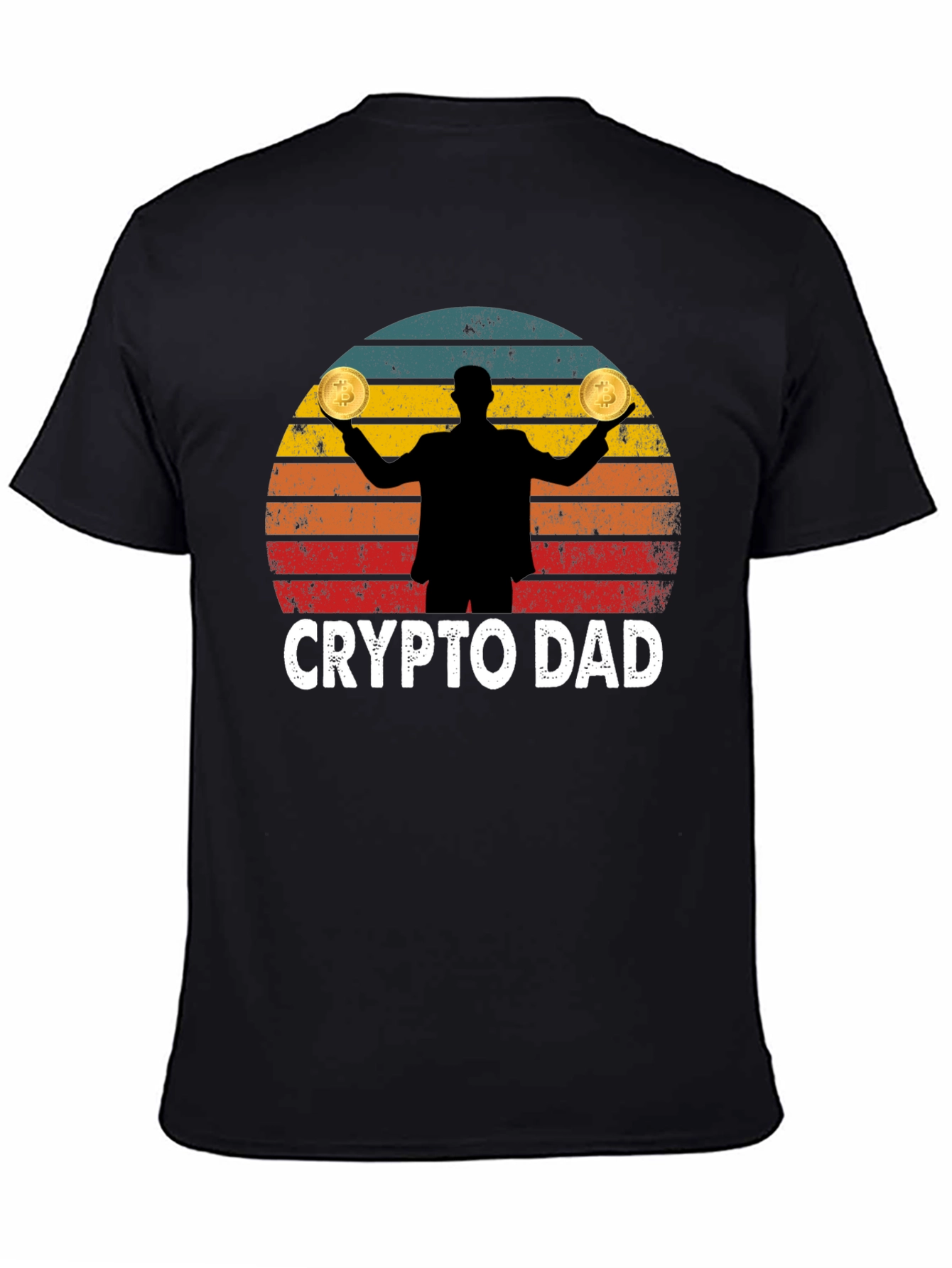 Crypto Dad Bitcoin Graphic T-Shirt