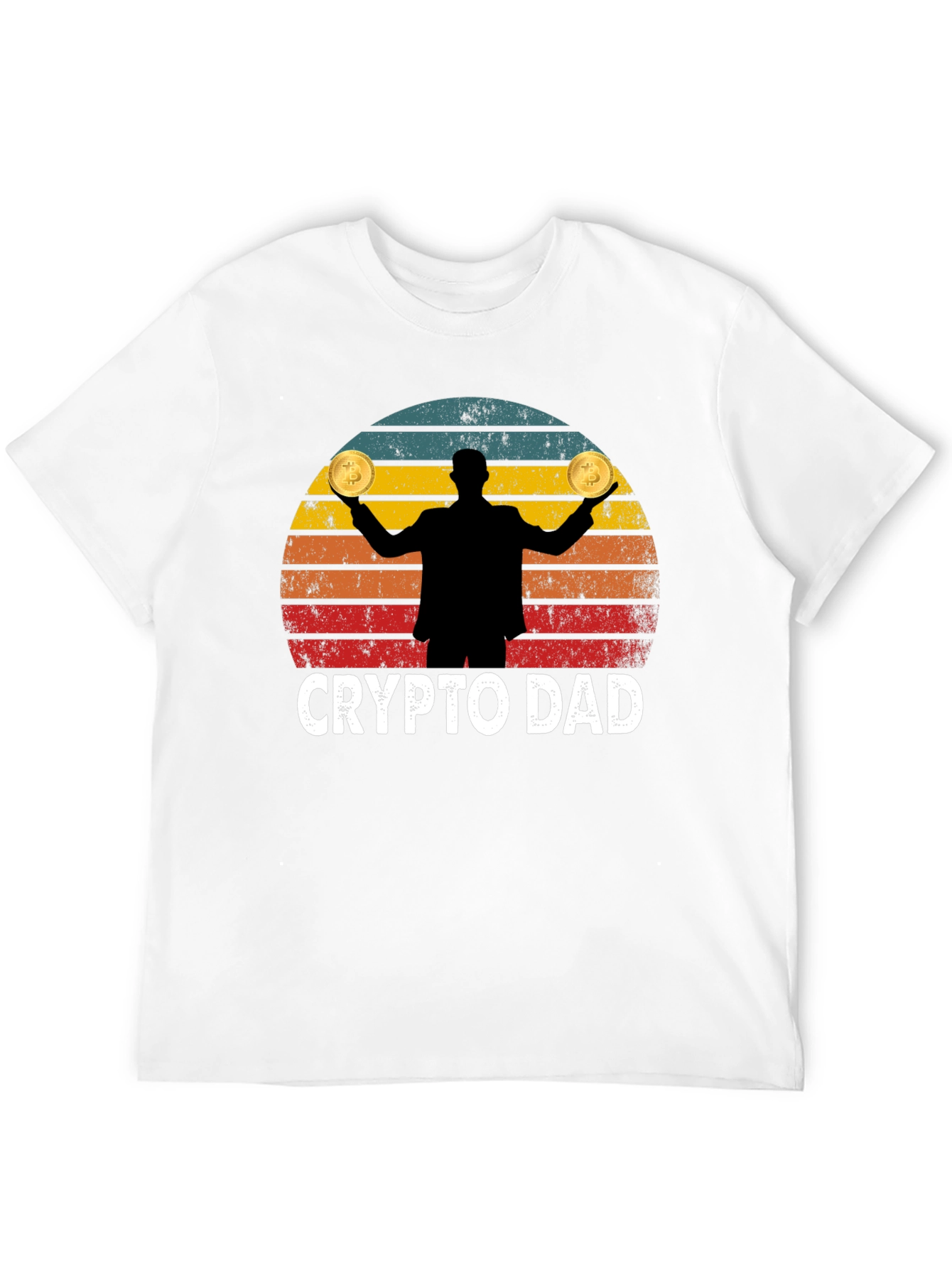 Crypto Dad Bitcoin Graphic T-Shirt