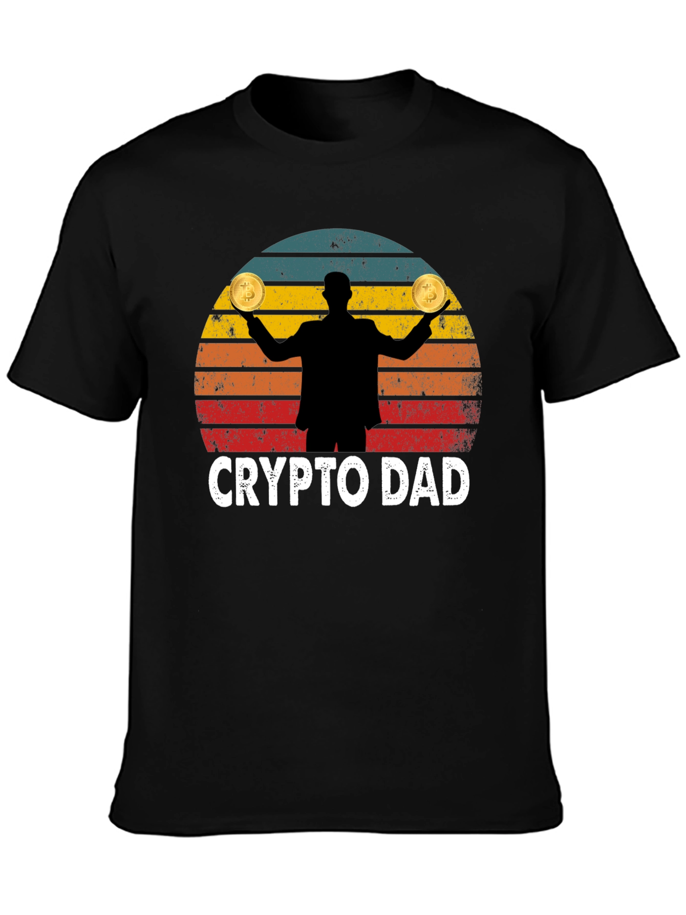 Crypto Dad Bitcoin Graphic T-Shirt