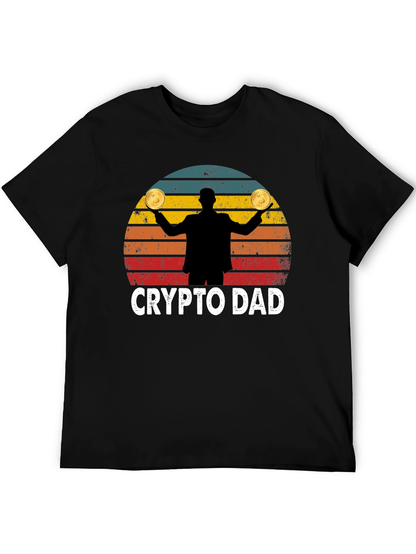 Crypto Dad Bitcoin Graphic T-Shirt