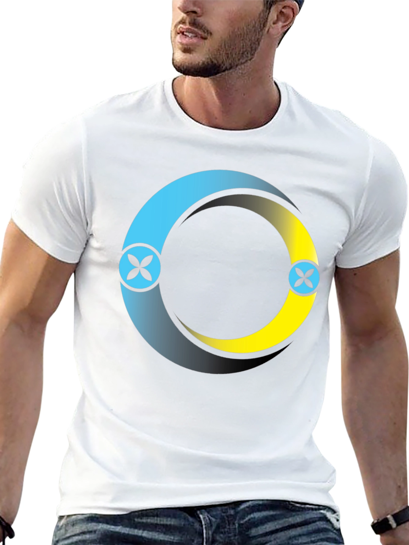 Circle Logo Black T-Shirt: Modern Casual Style