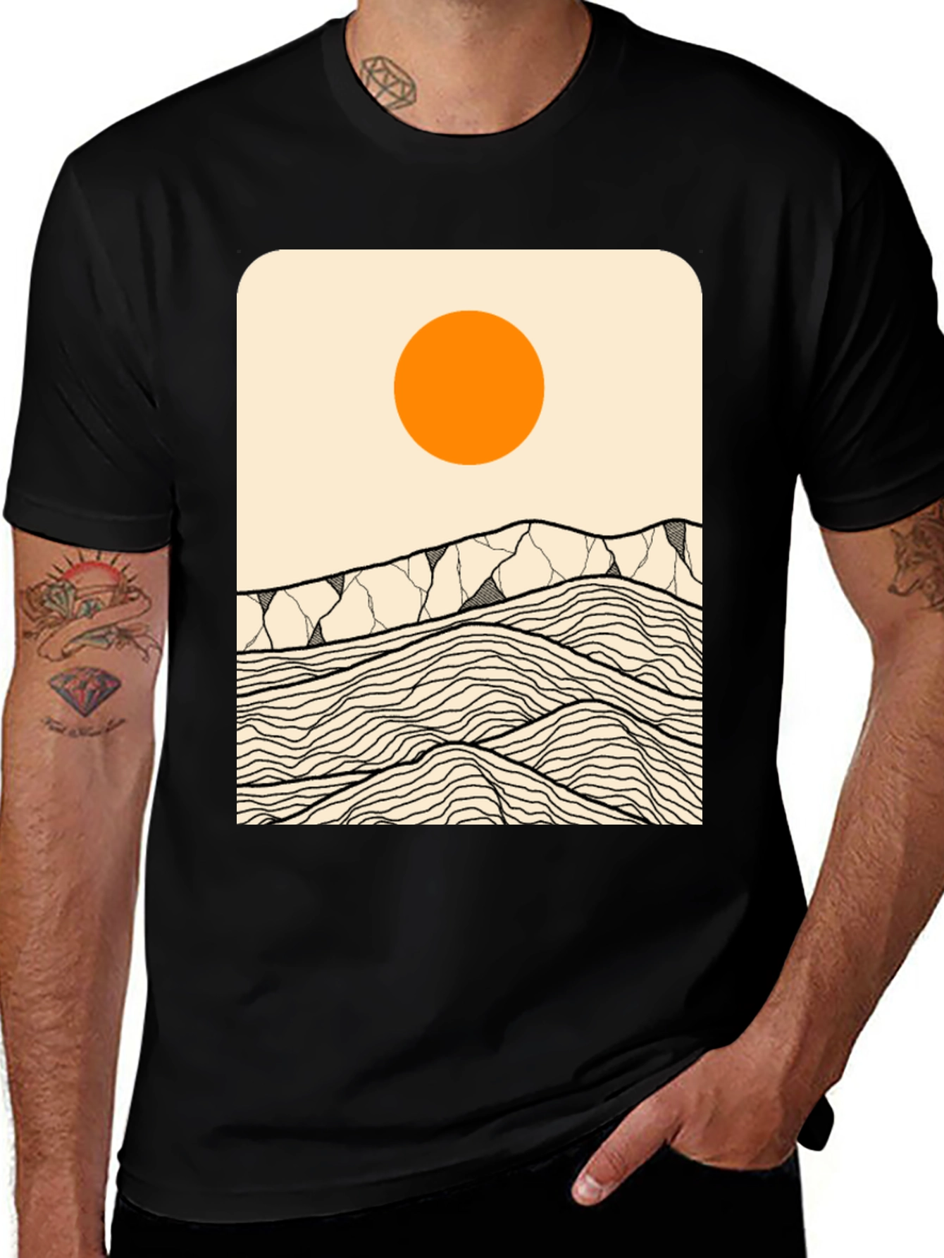 Abstract Mountainscape T-Shirt