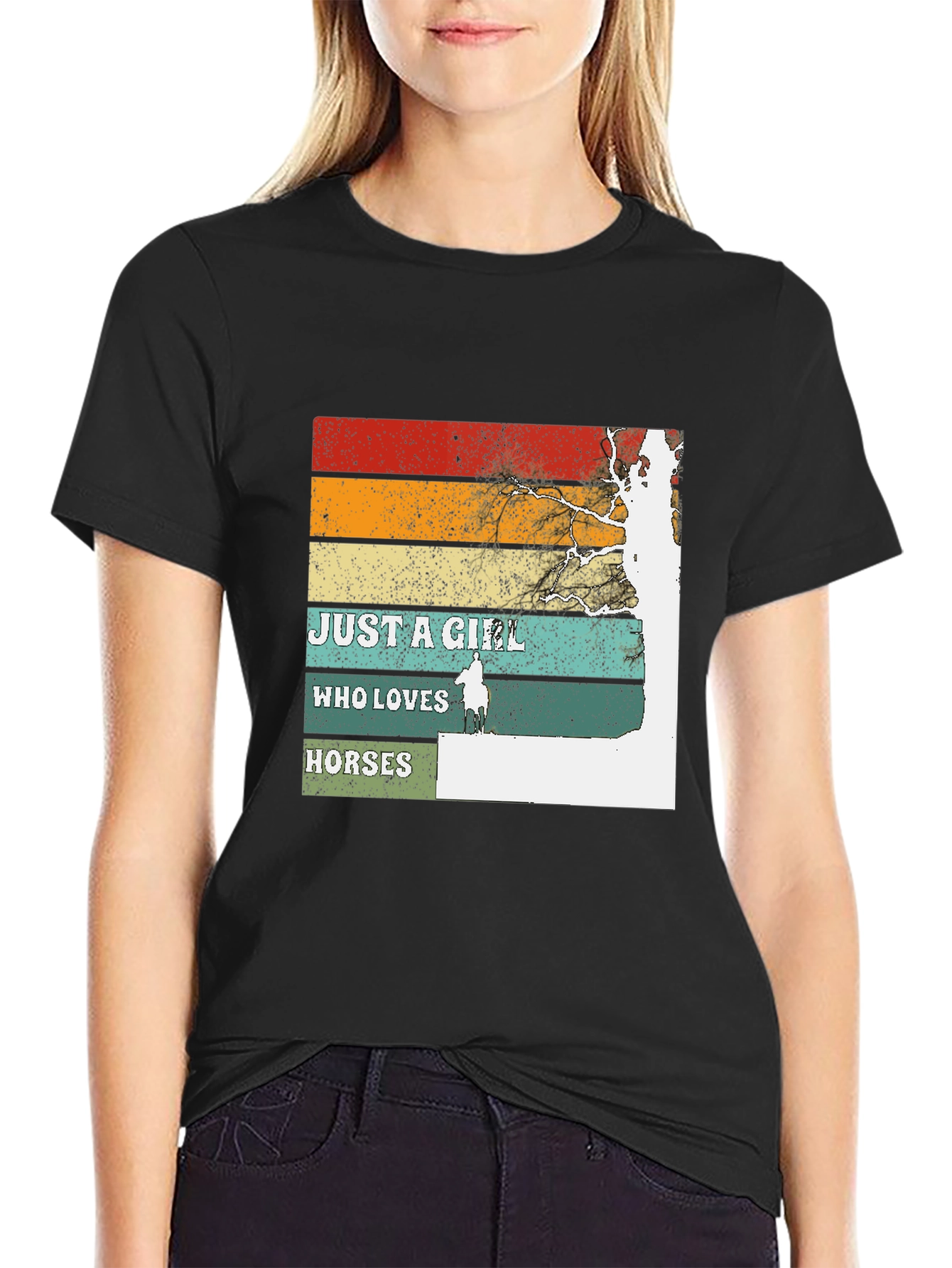 Just A Girl Who Loves Horses Graphic T-Shirt
