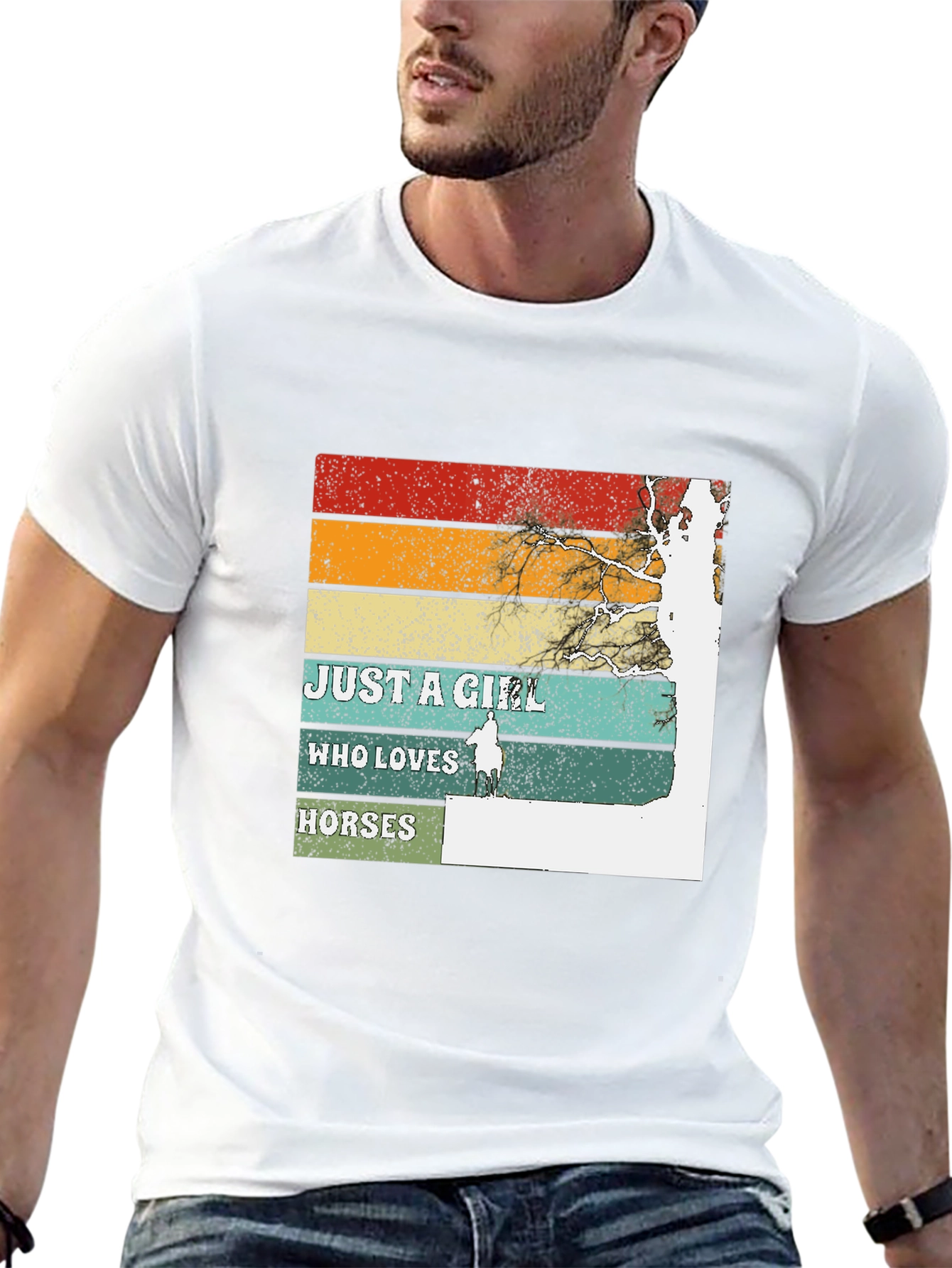 Just A Girl Who Loves Horses Graphic T-Shirt