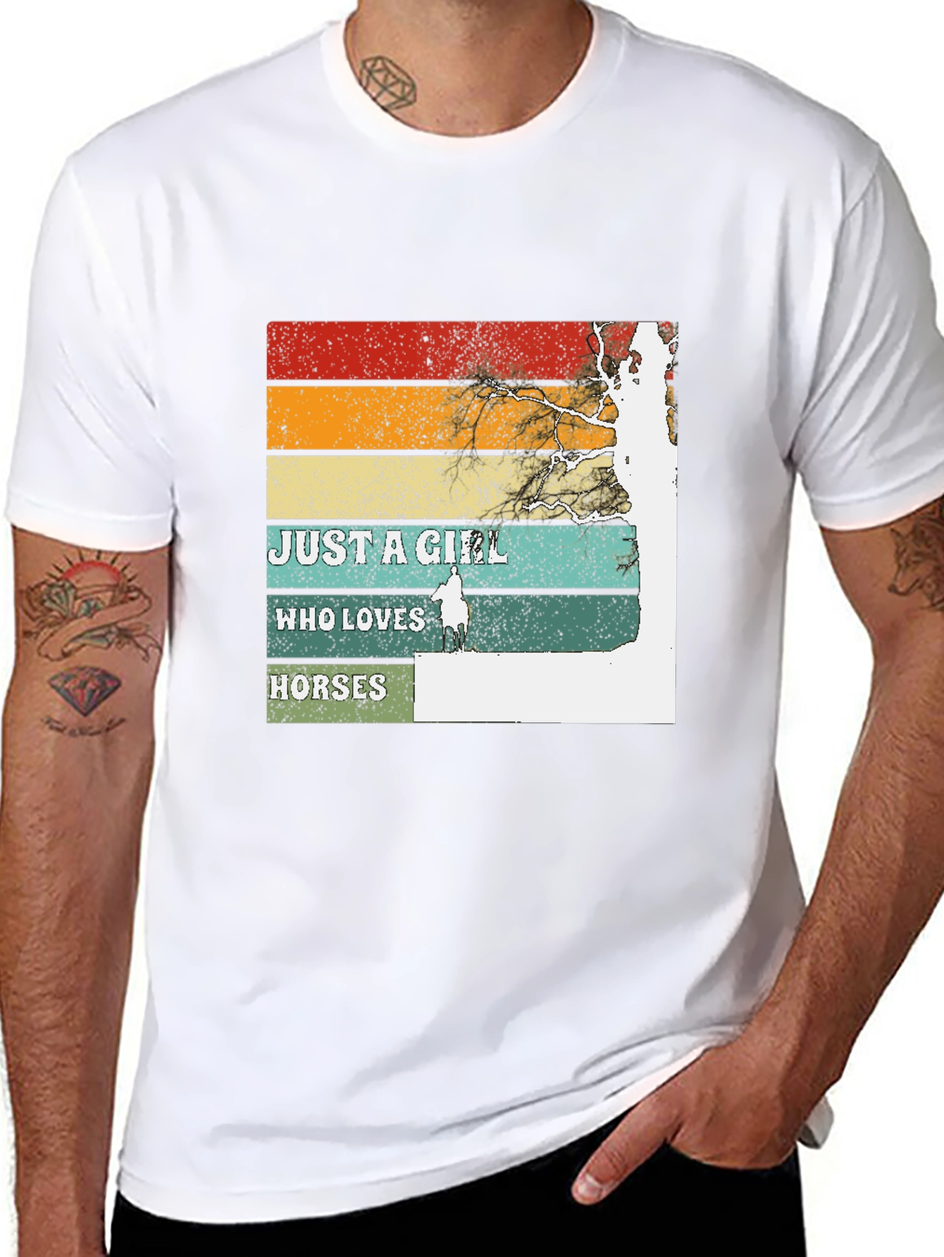 Just A Girl Who Loves Horses Graphic T-Shirt