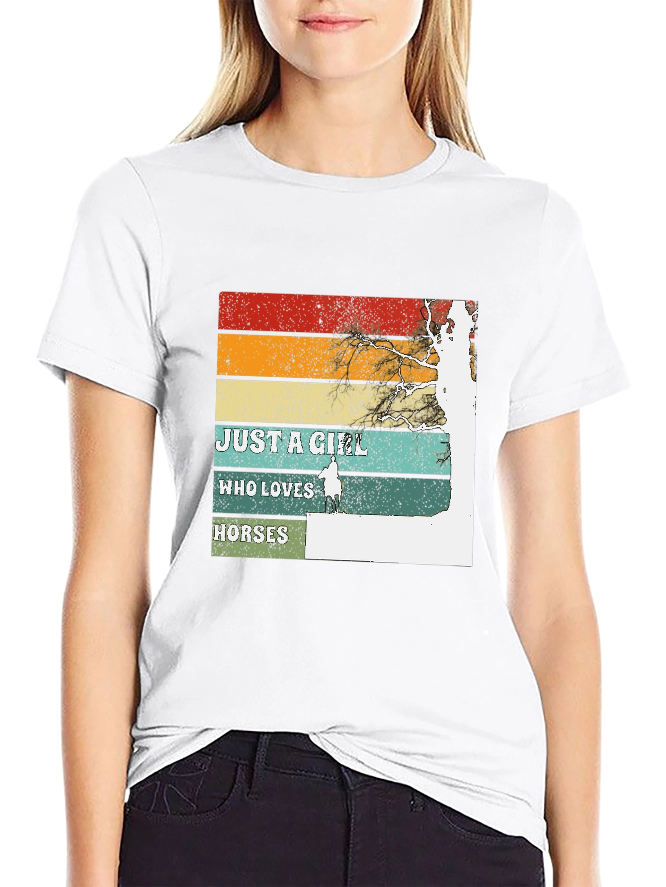 Just A Girl Who Loves Horses Graphic T-Shirt