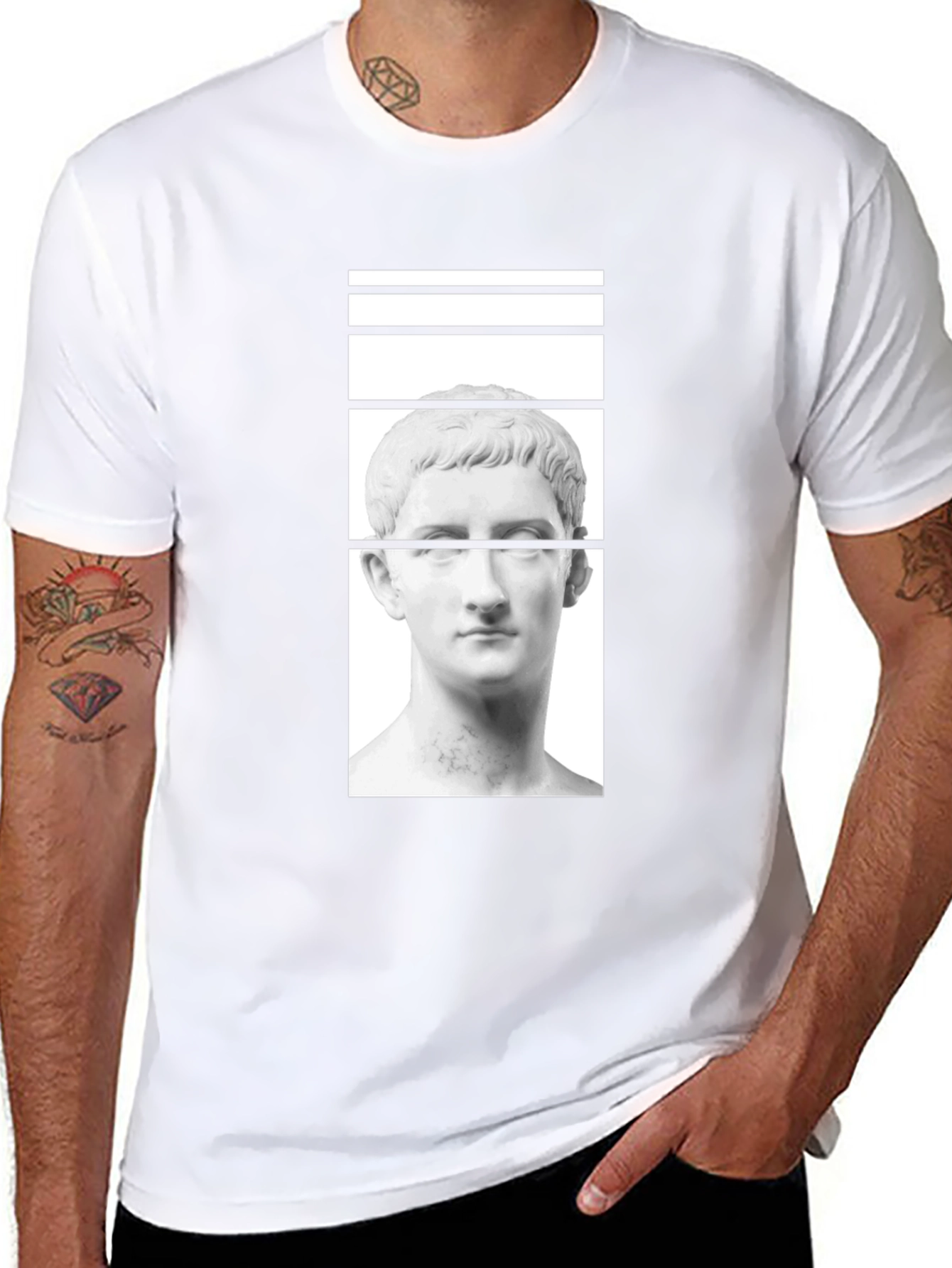 Modern Art Roman Bust Graphic Tee