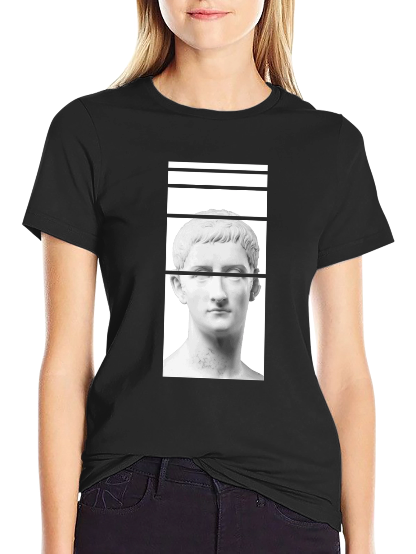 Modern Art Roman Bust Graphic Tee