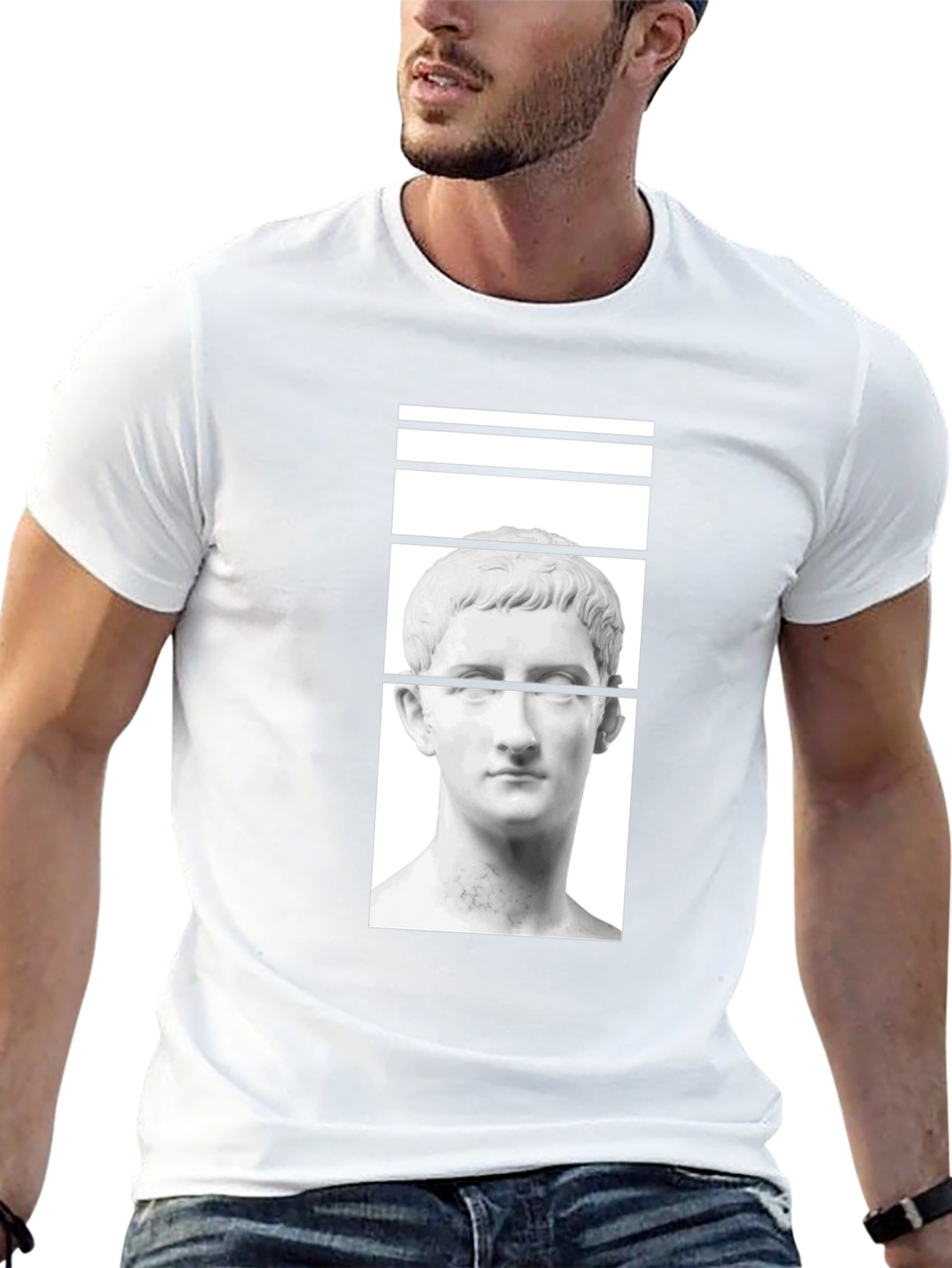 Modern Art Roman Bust Graphic Tee