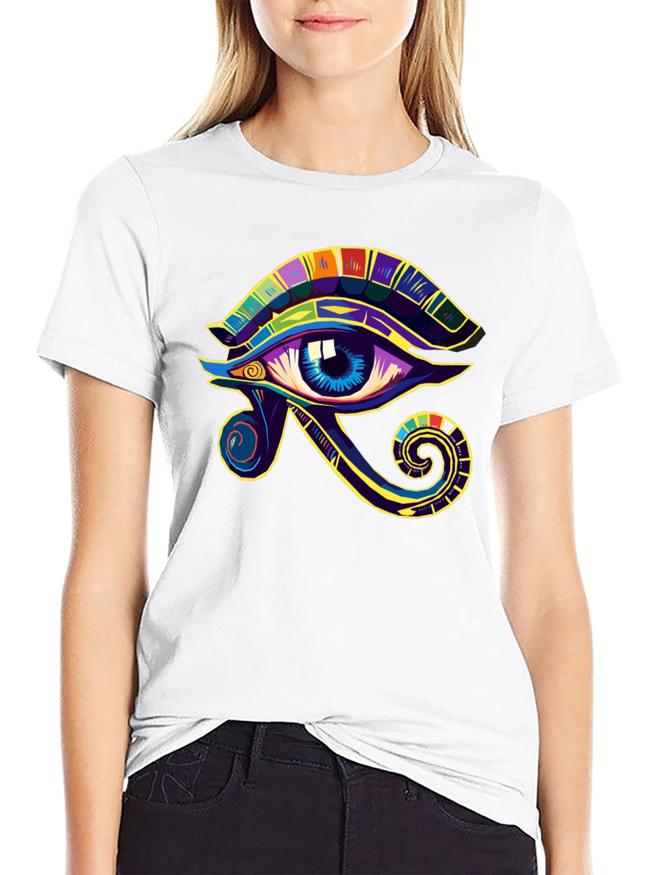Eye of Ra Graphic Tee - Black Cotton Blend