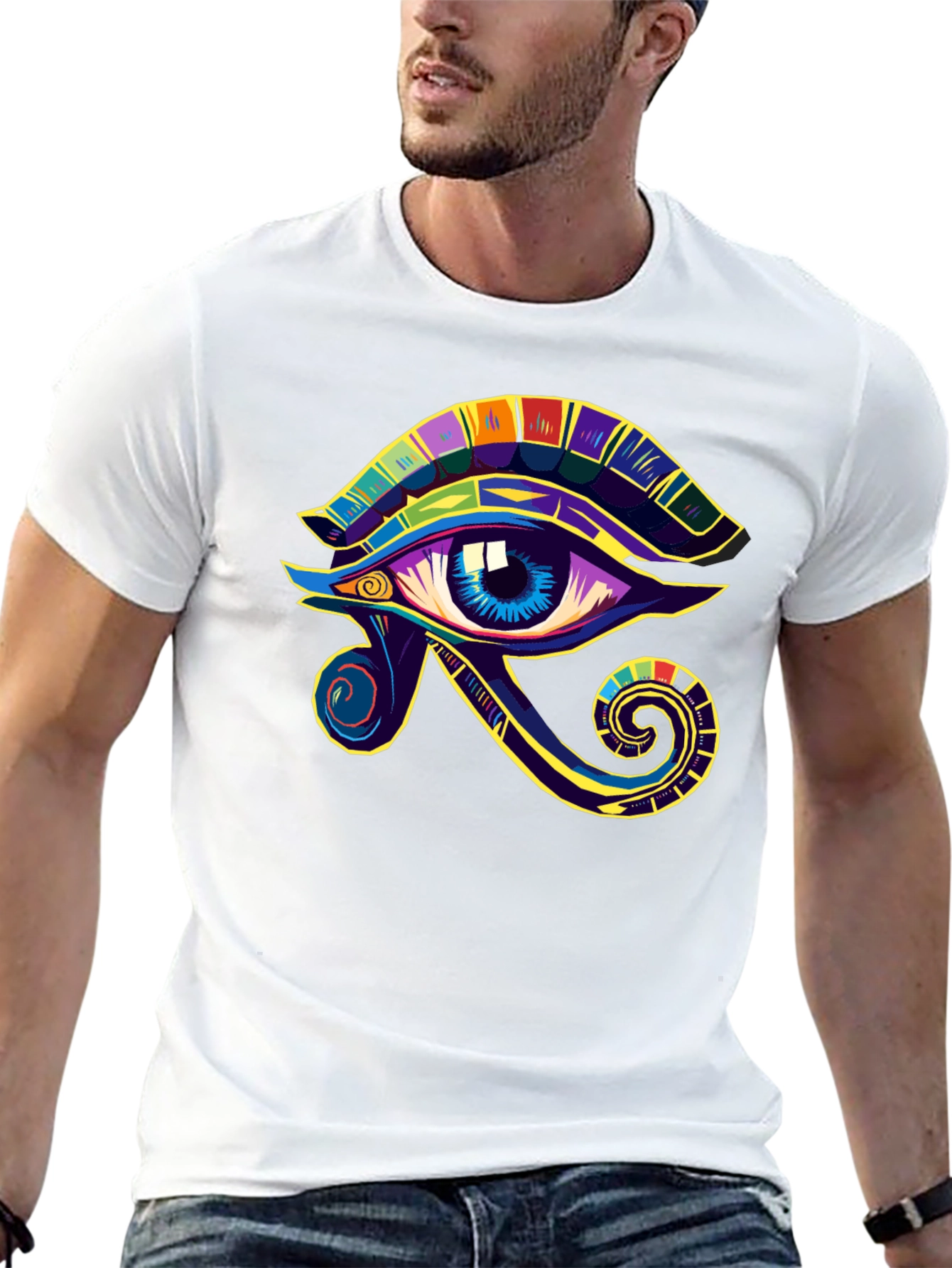 Eye of Ra Graphic Tee - Black Cotton Blend