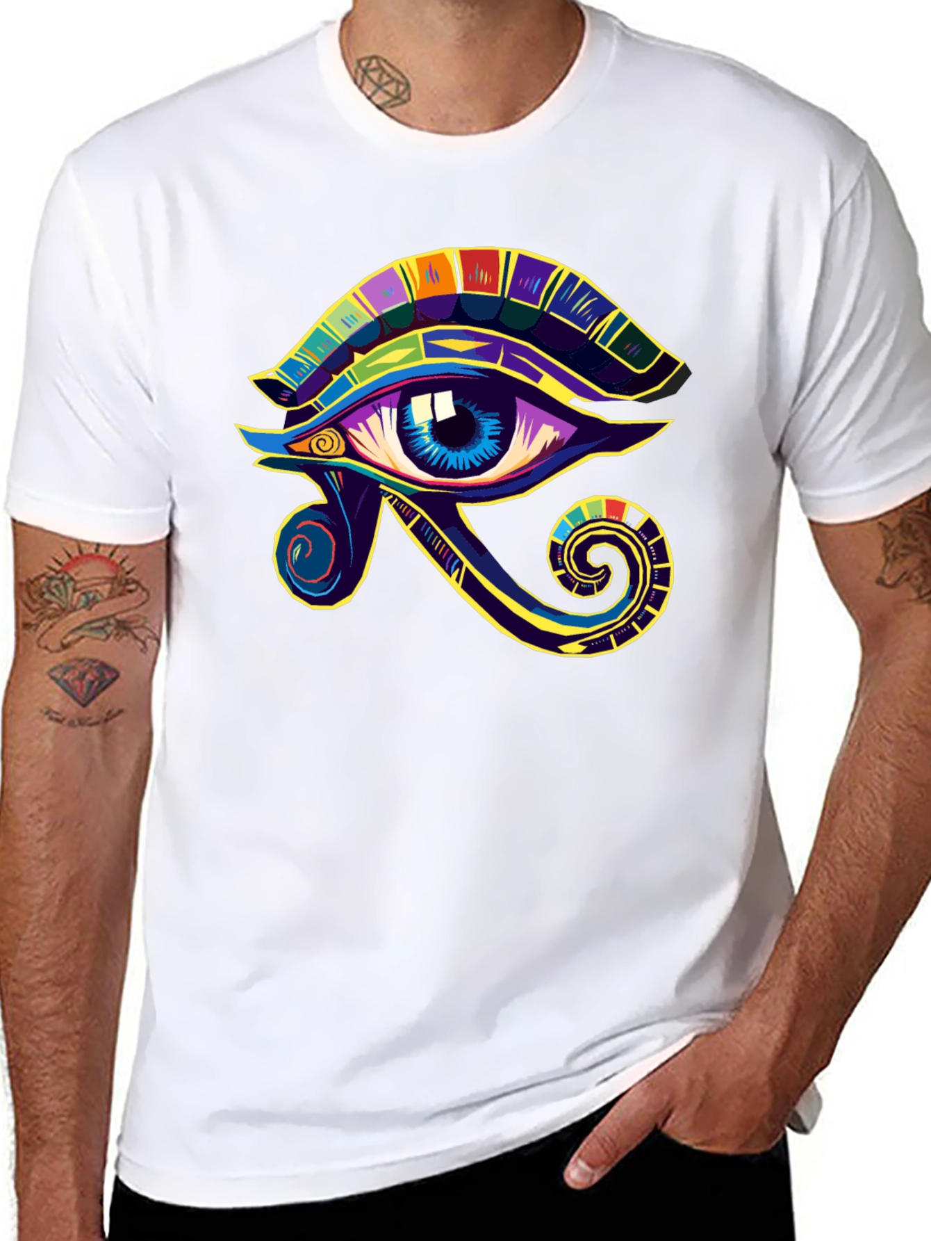 Eye of Ra Graphic Tee - Black Cotton Blend