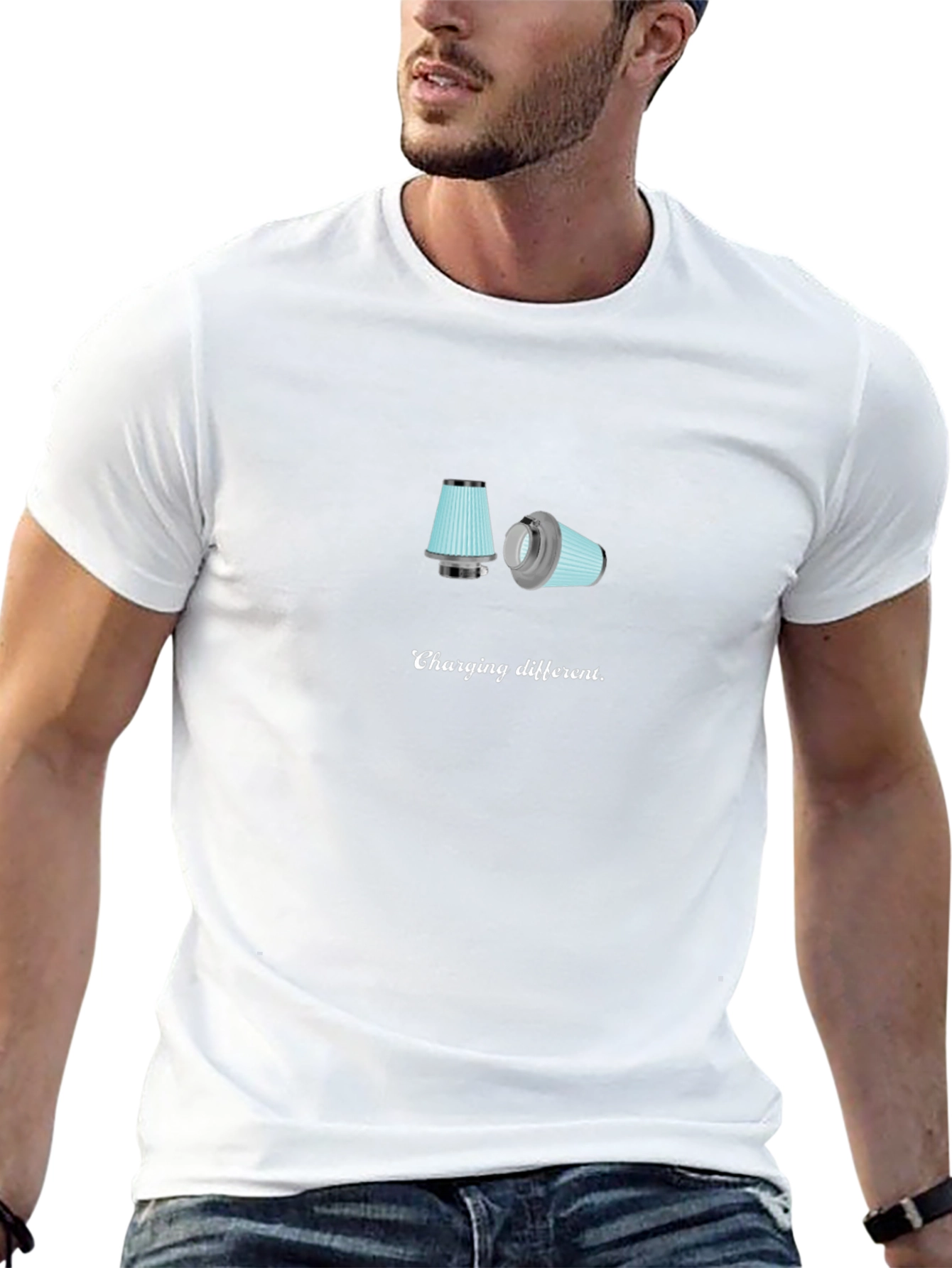 Charging Different T-Shirt - Black Cotton Tee
