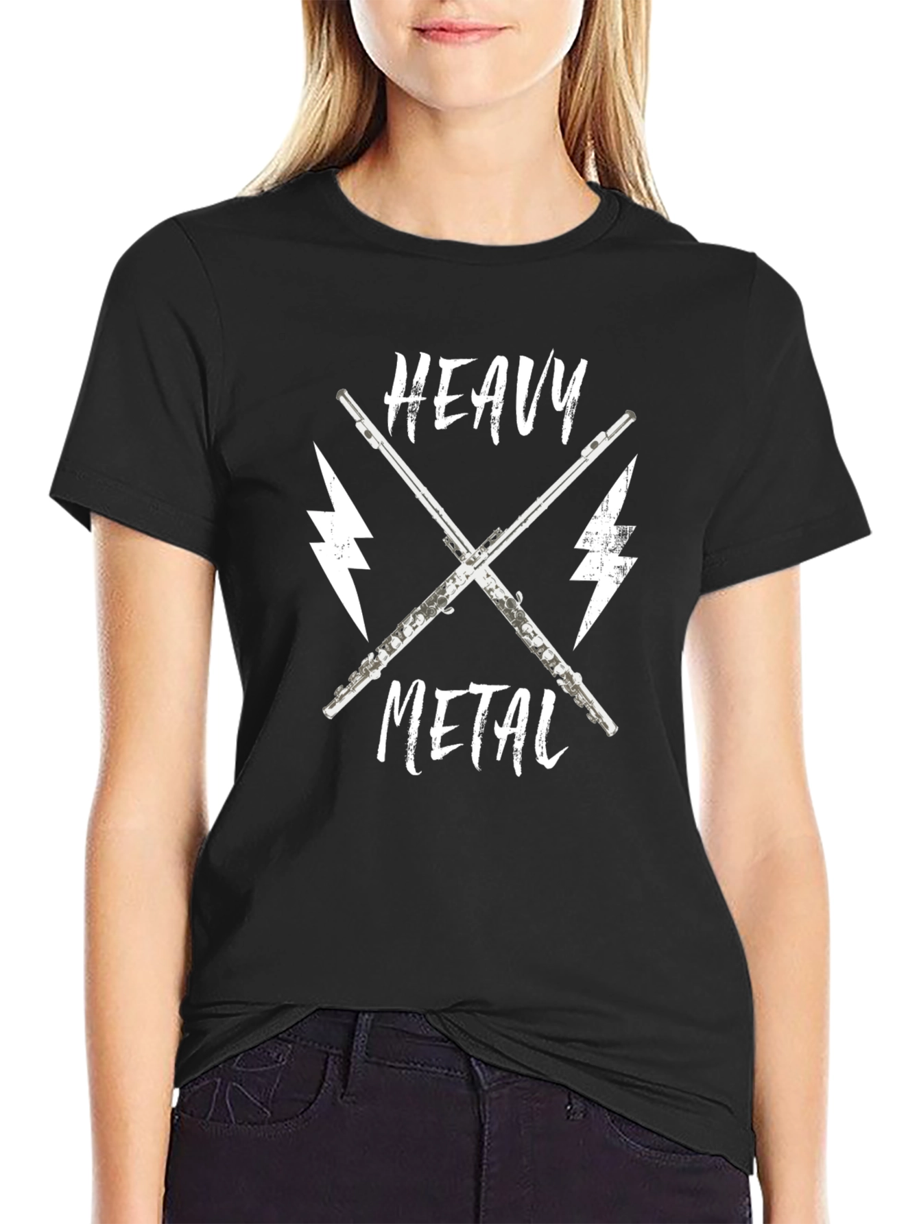 Heavy Metal Flute T-Shirt - Musician Gift