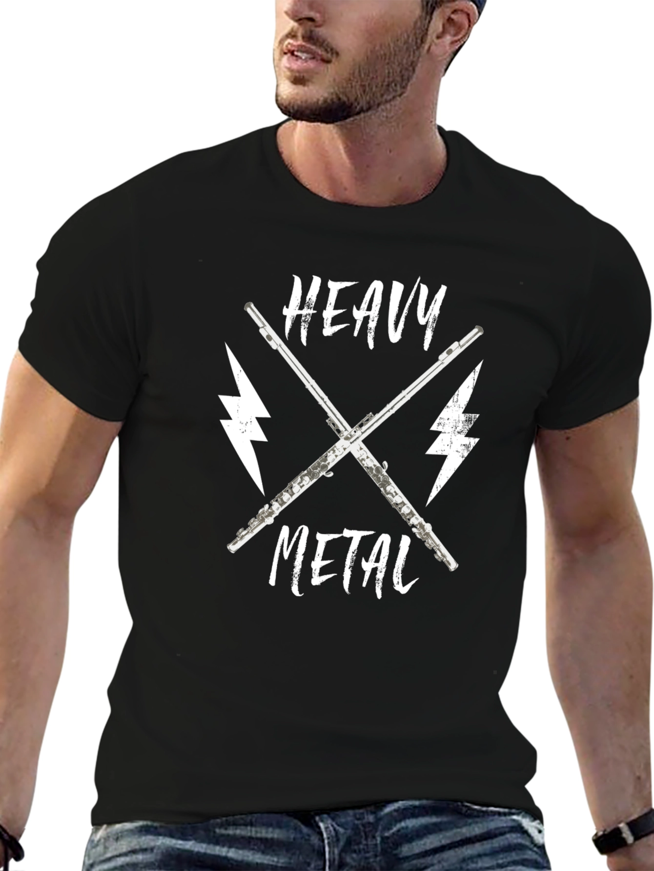 Heavy Metal Flute T-Shirt - Musician Gift