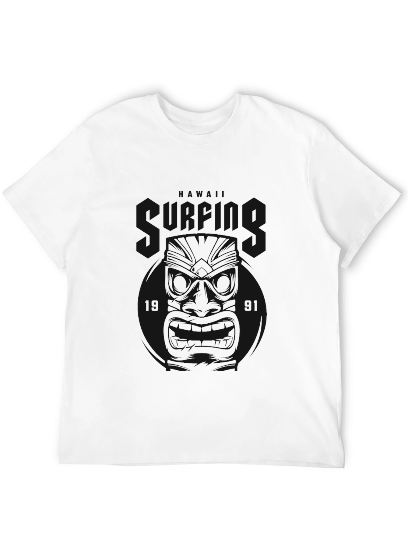 Mens Black Graphic Print Crew Neck T-Shirt