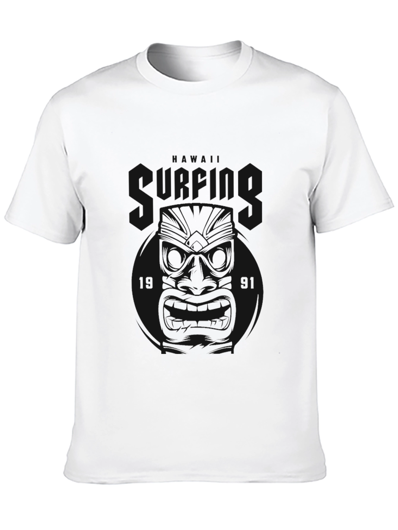 Mens Black Graphic Print Crew Neck T-Shirt