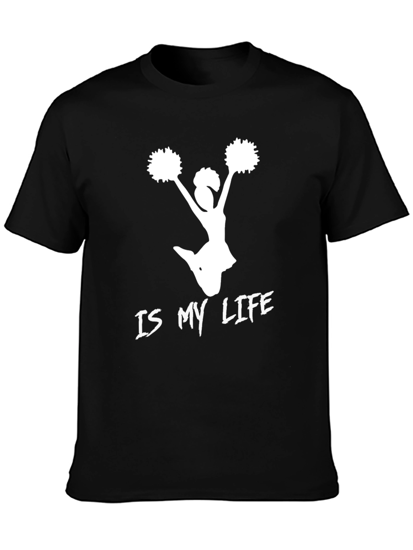 Cheerleader Is My Life T-Shirt - Black