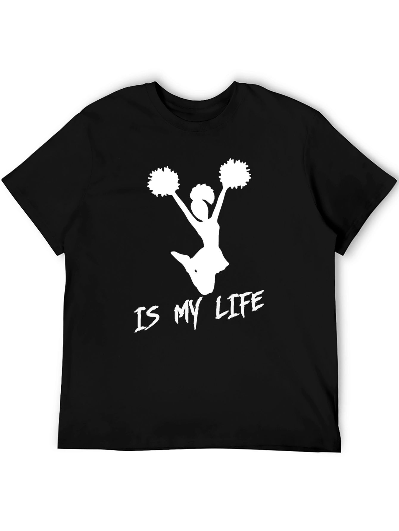 Cheerleader Is My Life T-Shirt - Black