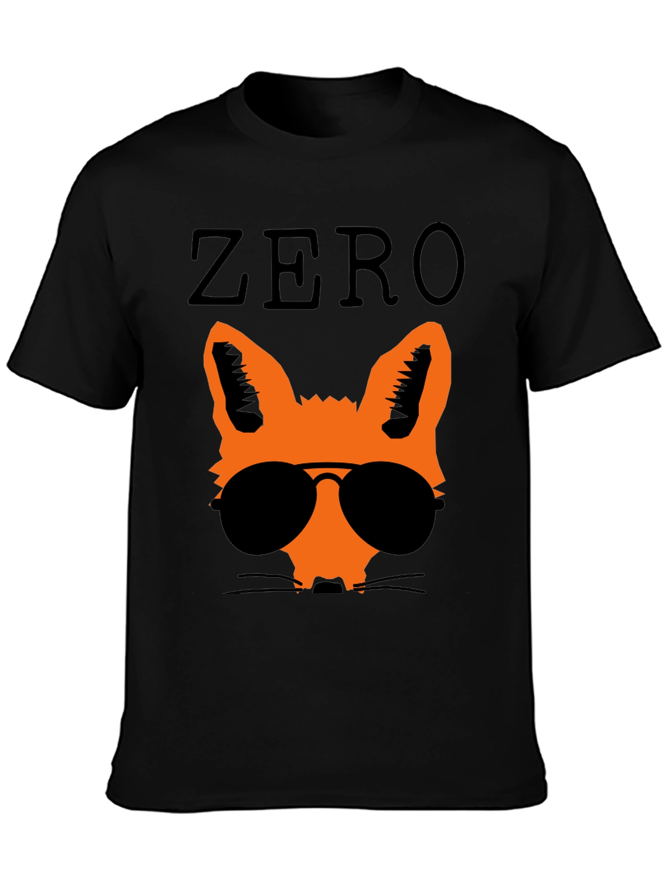 Cool Fox Graphic Tee - Black
