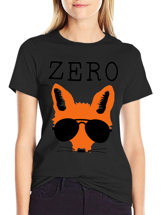 Cool Fox Graphic Tee - Black