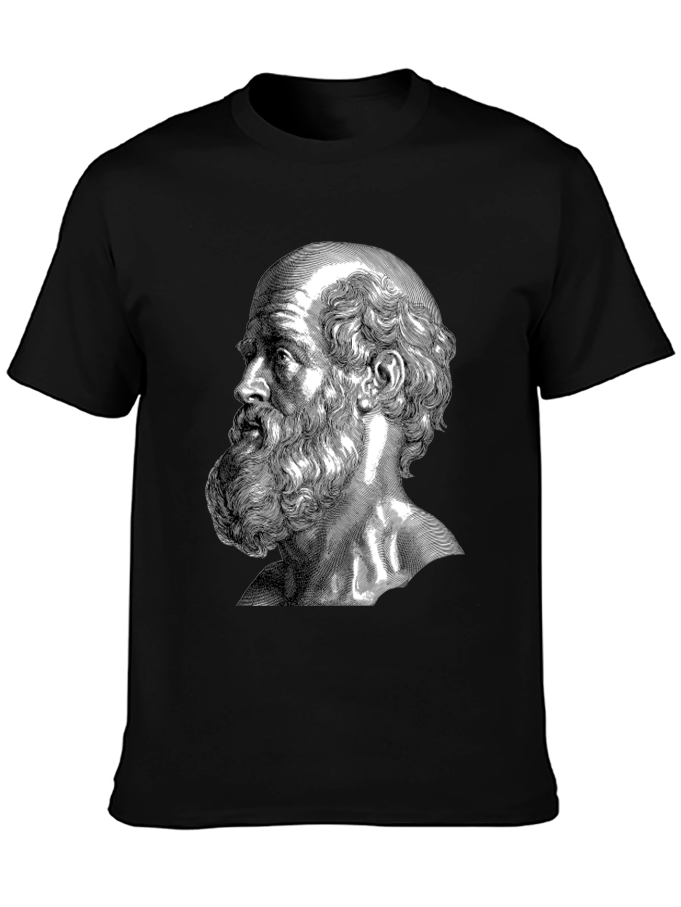 Philosopher Portrait Graphic Tee - Classic Black