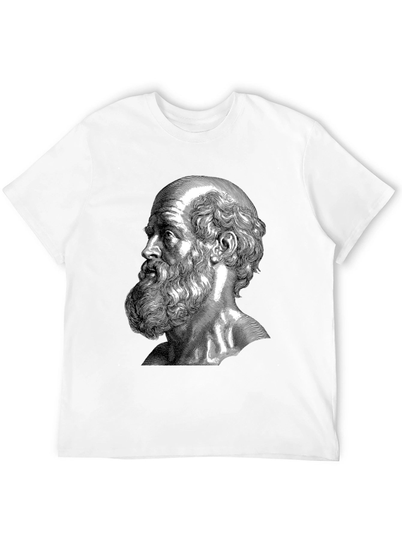 Philosopher Portrait Graphic Tee - Classic Black
