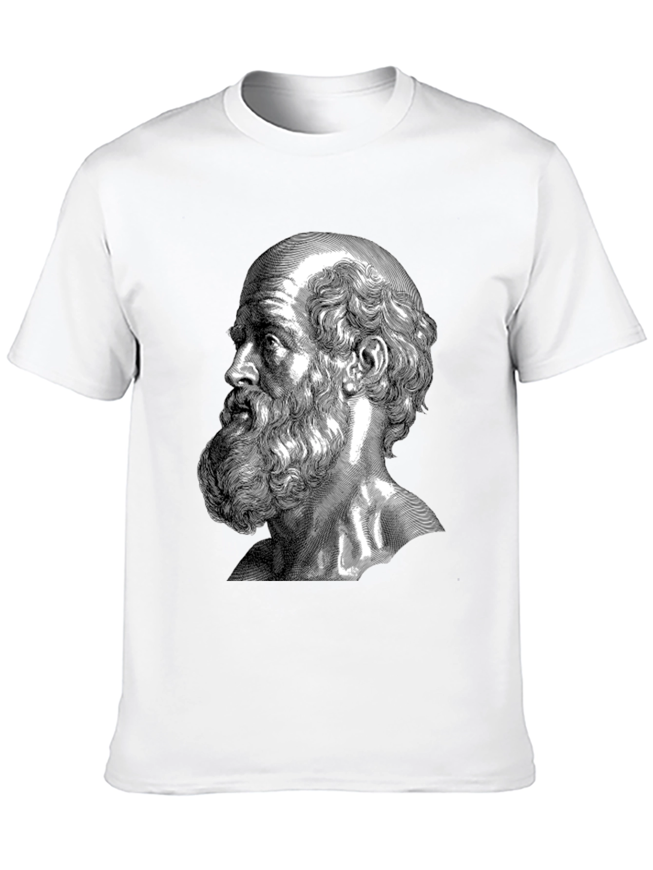 Philosopher Portrait Graphic Tee - Classic Black