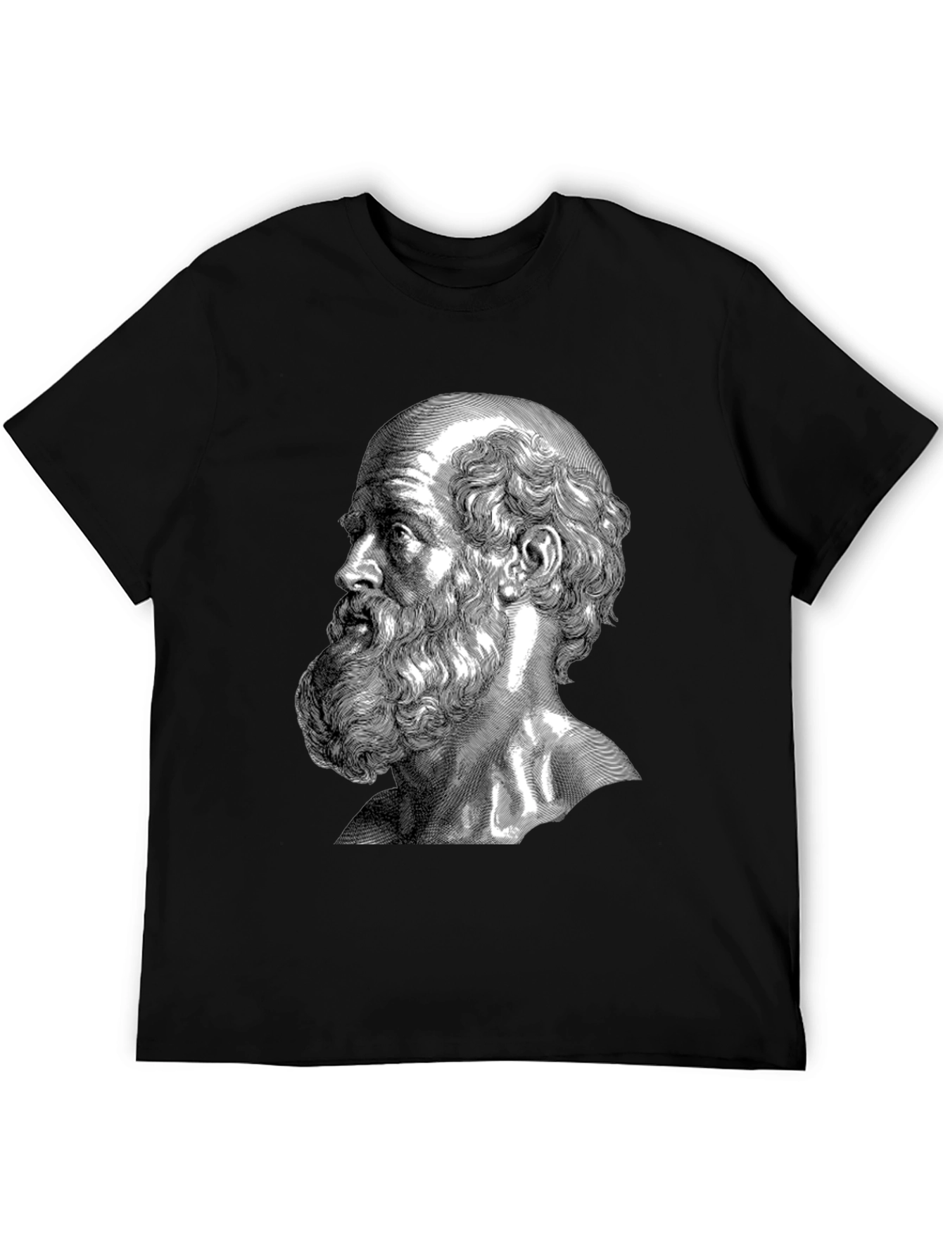 Philosopher Portrait Graphic Tee - Classic Black