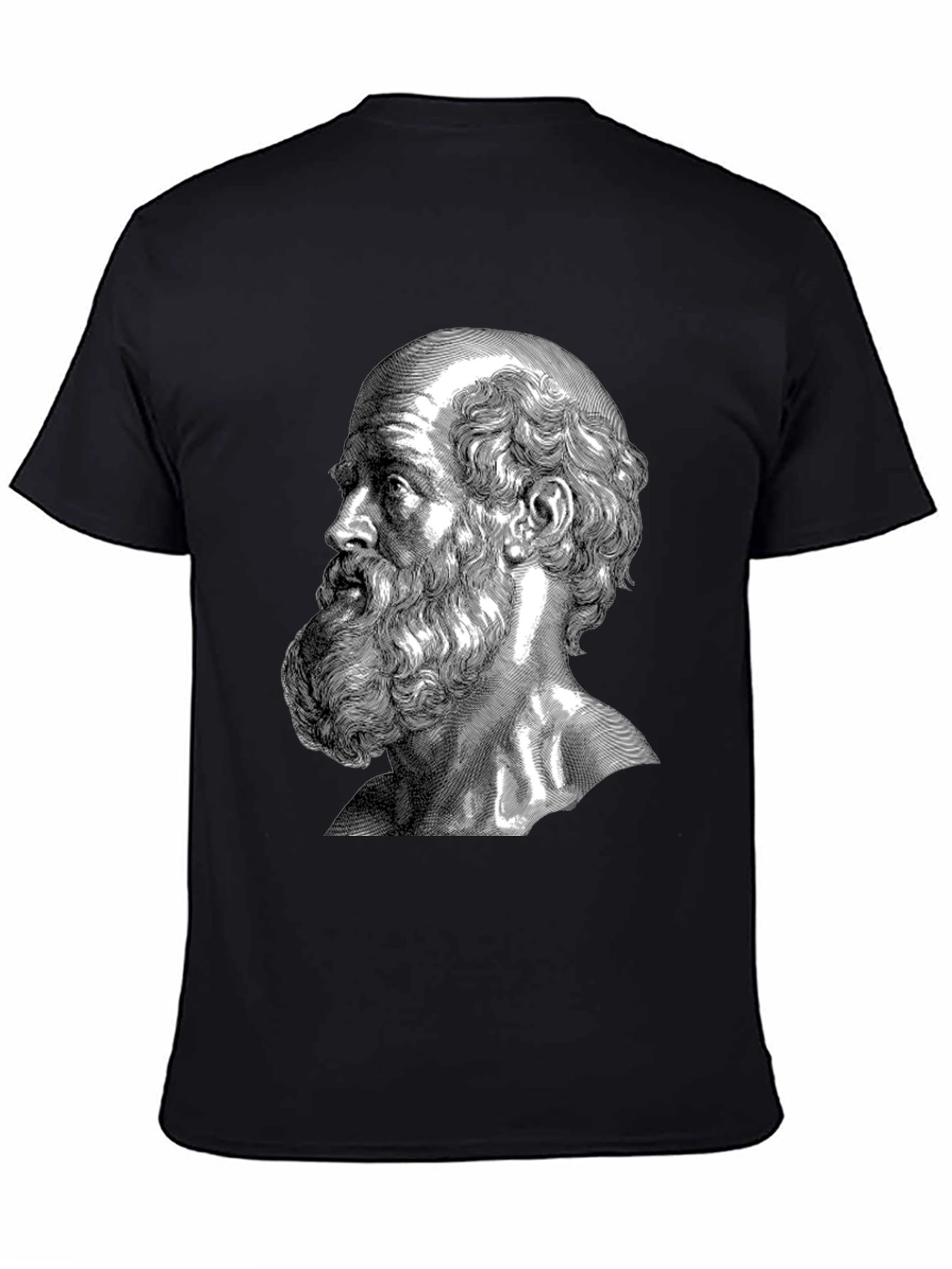 Philosopher Portrait Graphic Tee - Classic Black