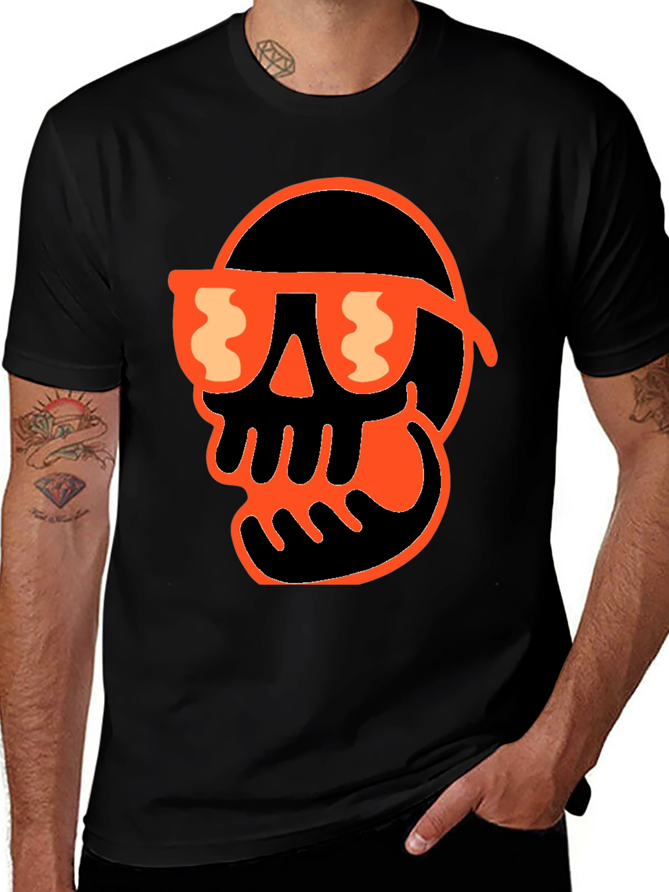 Skull Graphic Tee - Cool & Spooky Style!