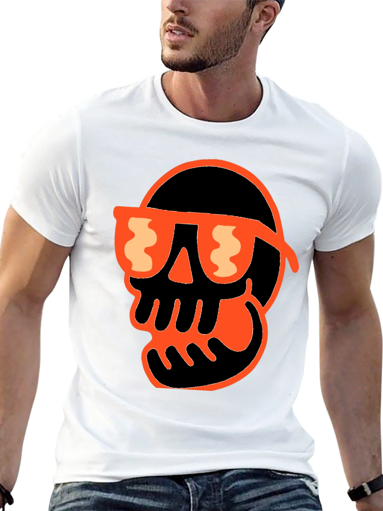Skull Graphic Tee - Cool & Spooky Style!